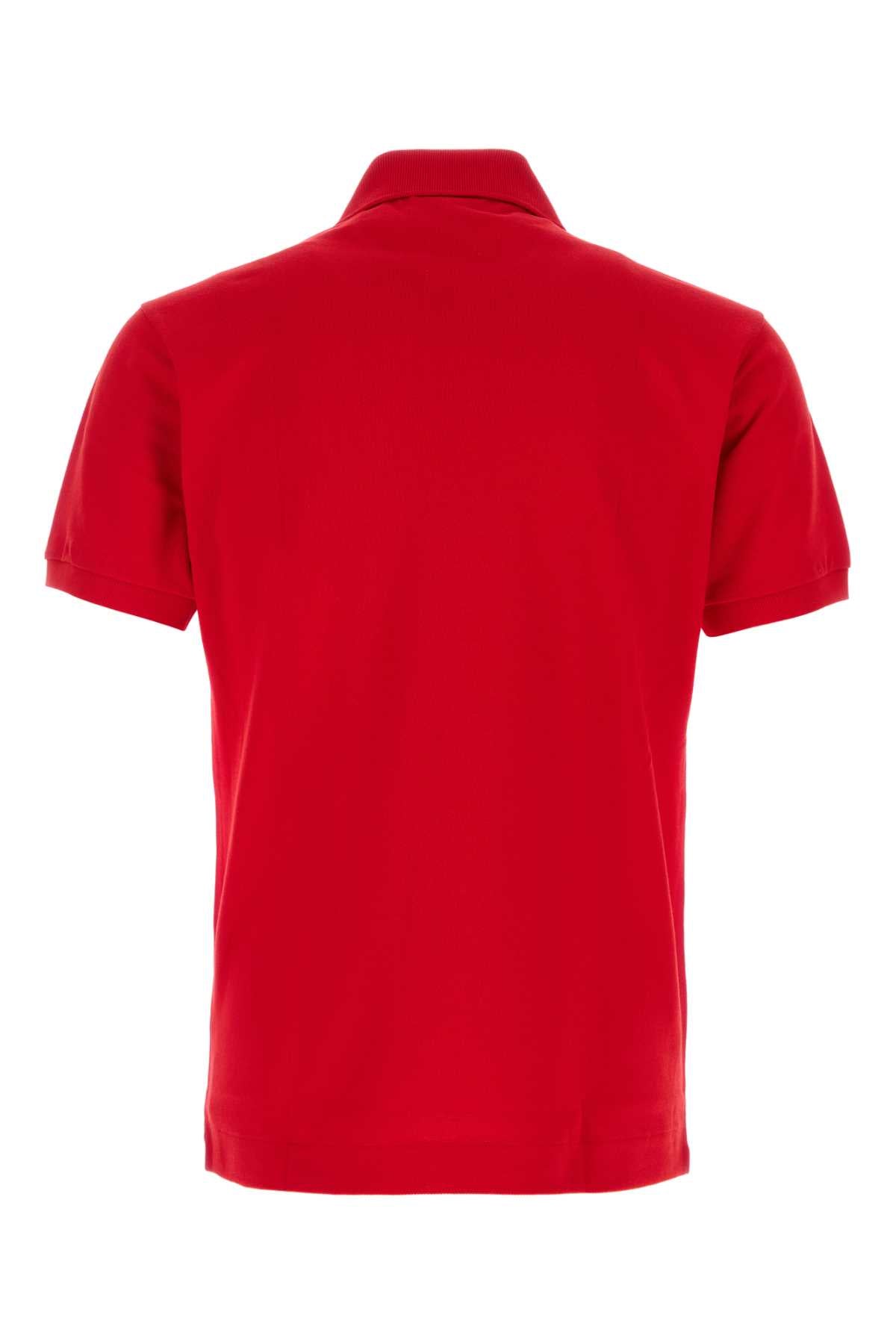 Lacoste Piquet Cotton Polo — Red, view 2