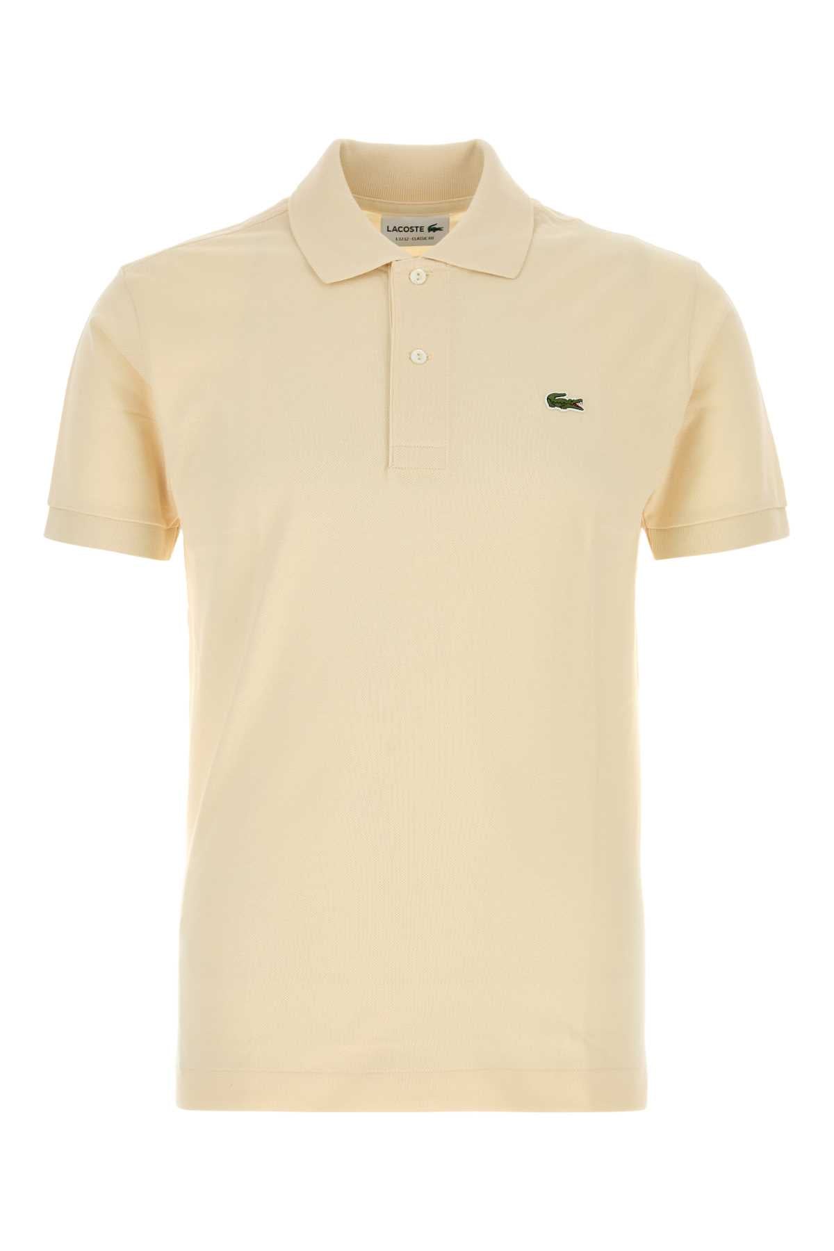Lacoste Piquet Cotton Polo Shirt — Beige by Lacoste