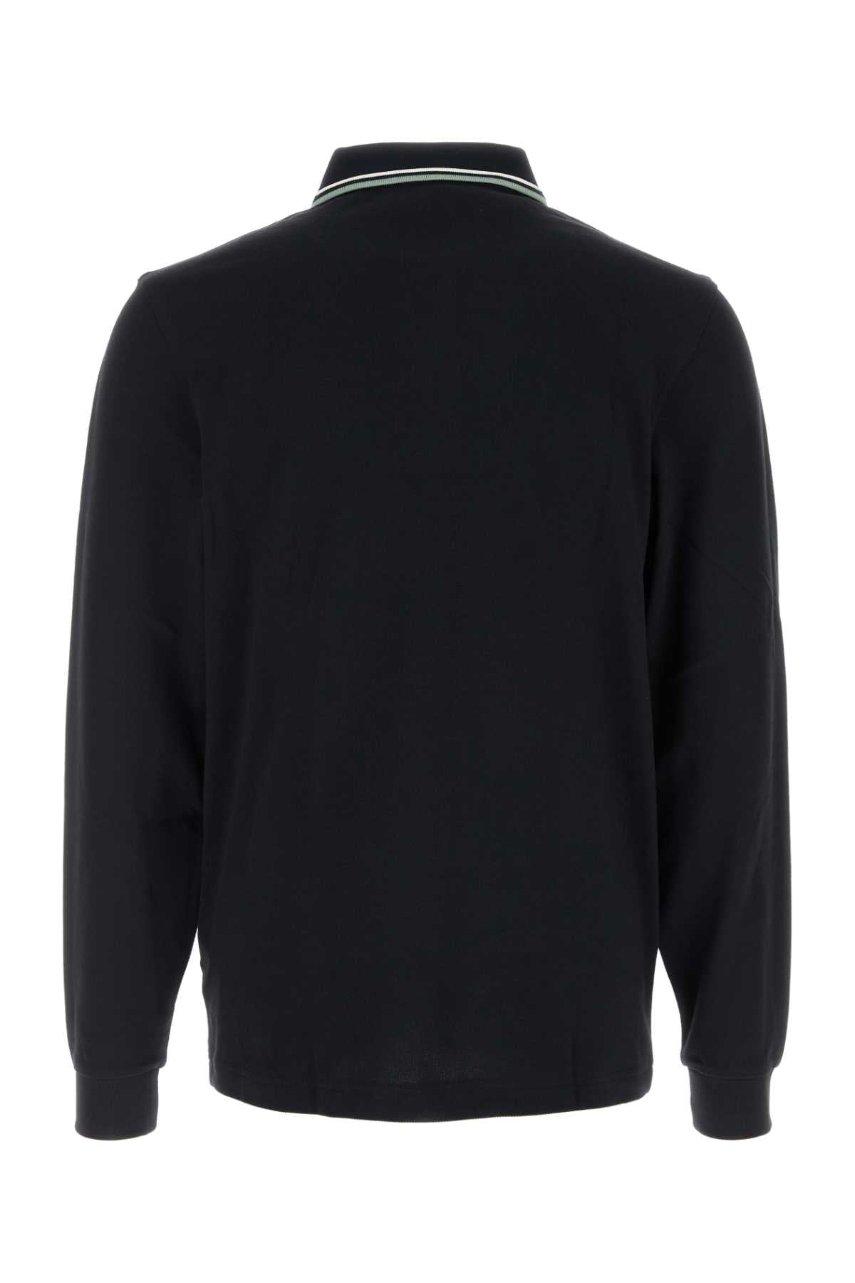 Fred Perry Twin Polo Shirt — Navy, view 2