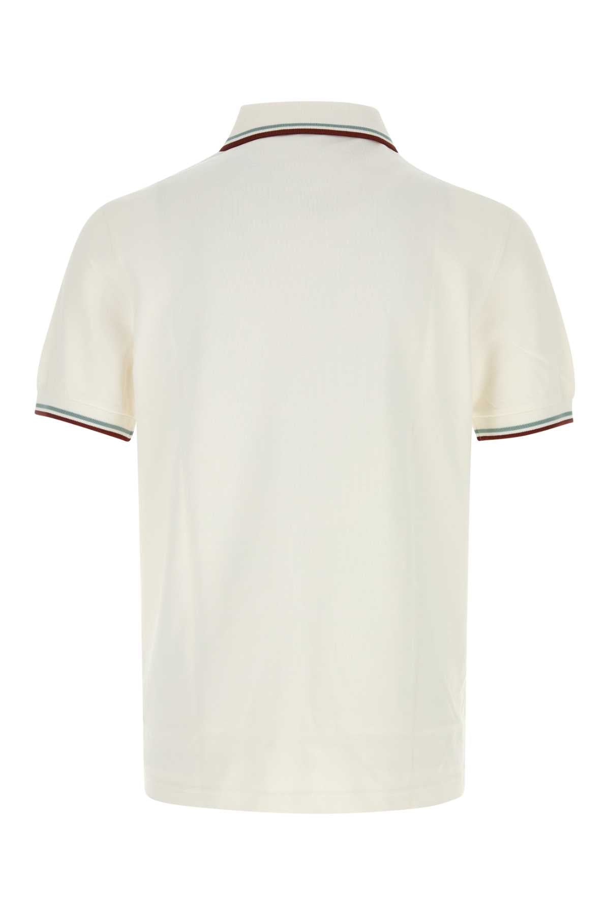 Fred Perry Twin Tipped Polo Shirt — White, view 2