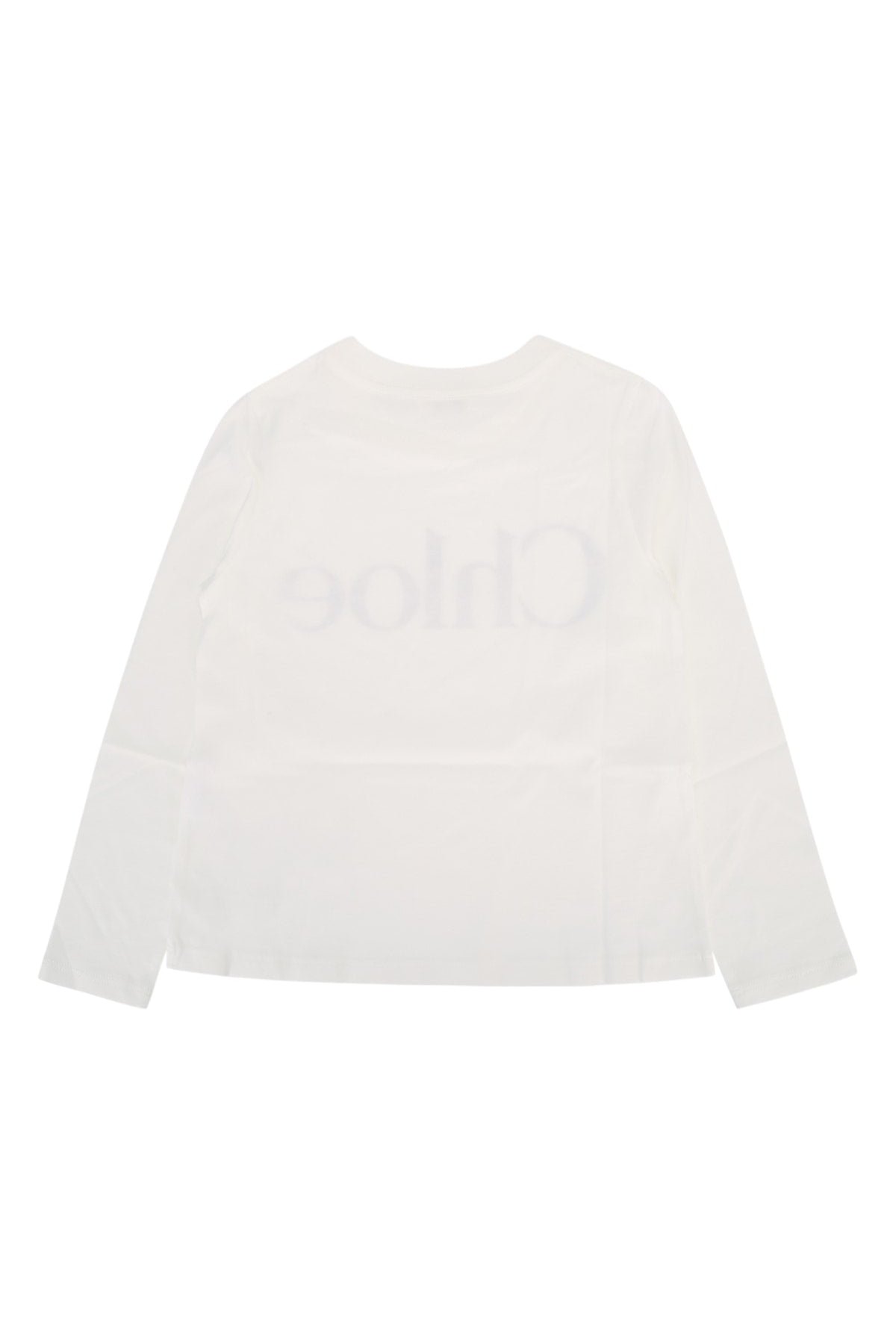 Chloe Kids Sleeve Long Sleeve T-Shirt — White, view 2