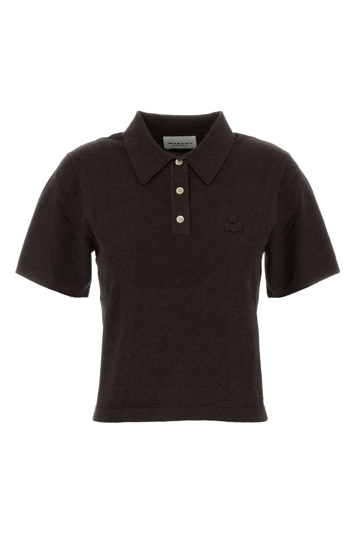 Isabel Marant Etoile Althea Polo Shirt — Brown by Isabel Marant Etoile