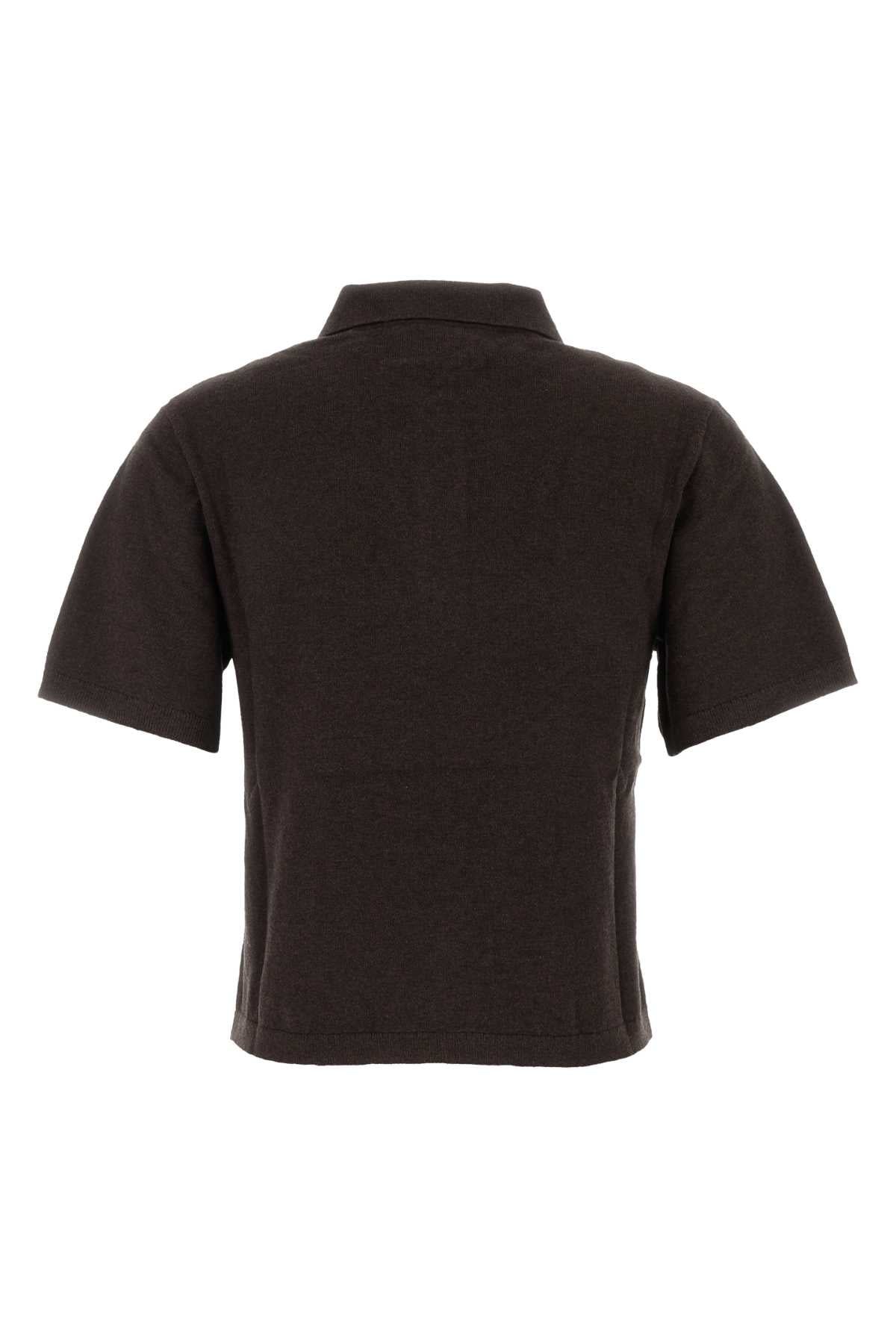 Isabel Marant Etoile Althea Polo Shirt — Brown, view 2