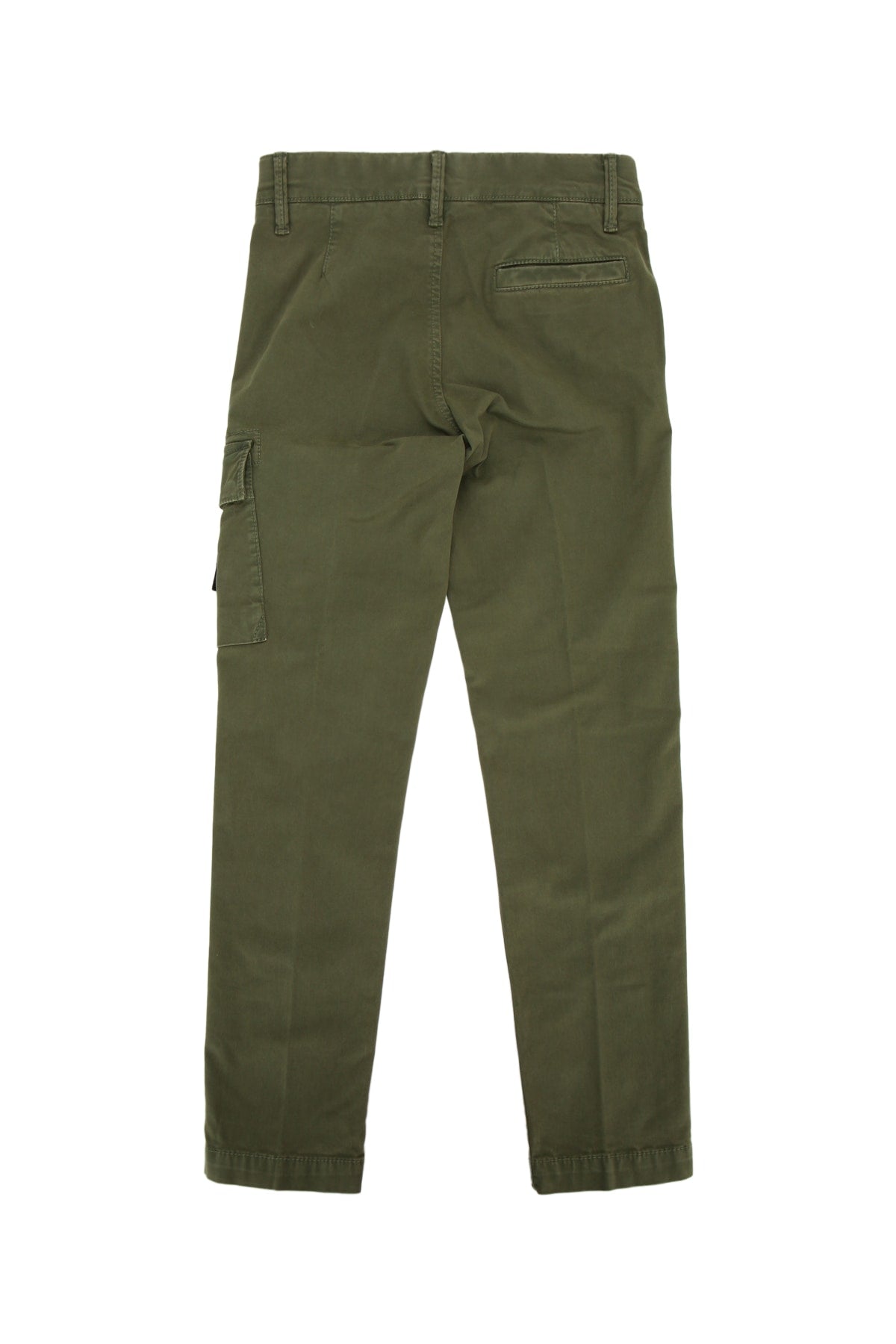 Stone Island Kids Multi-Pocket Cotton Cargo Pants — Green, view 2