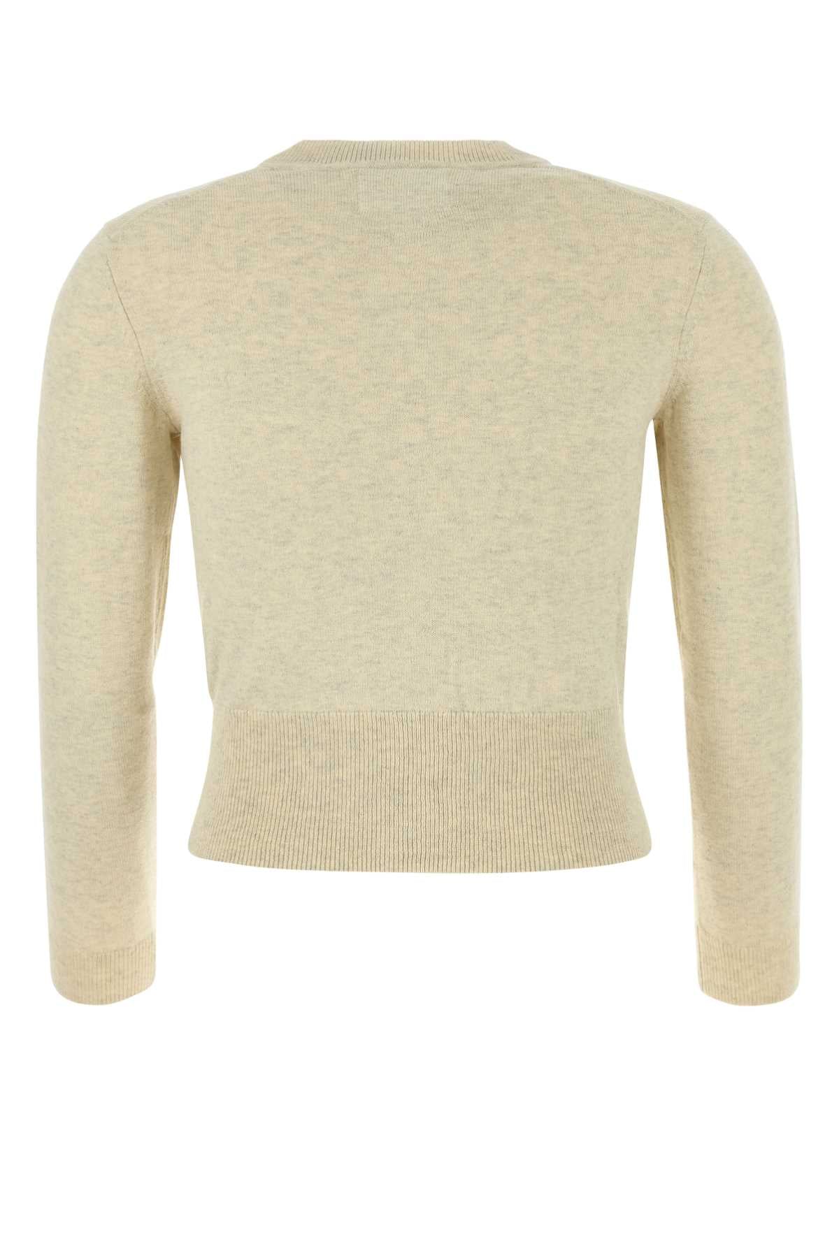 Isabel Marant Etoile Logo-Intarsia Cotton Blend Cardigan — Beige, view 2
