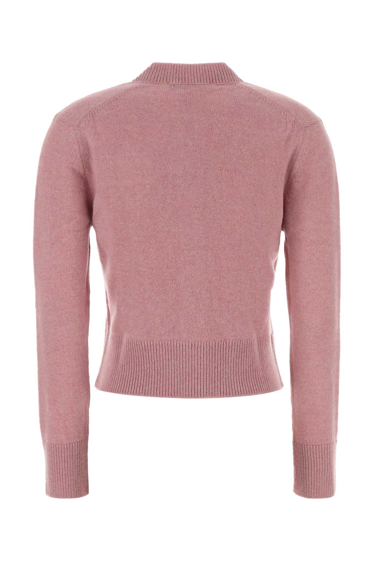 Maison Kitsune Lambswool Cardigan — Pink, view 2