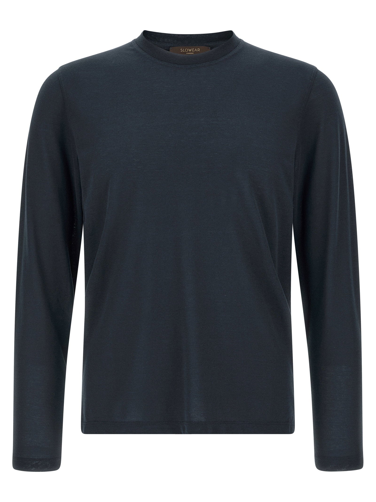Zanone Ice Cotton Crew Neck T-shirt — Navy - 50 IT by Zanone