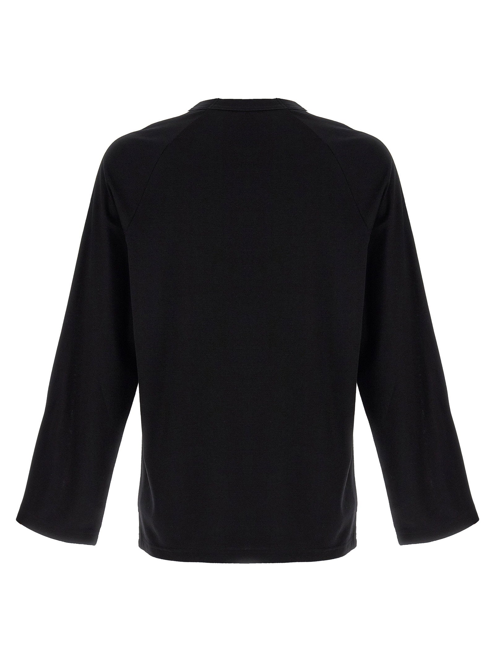 Y-3 3-Stripe Contrast Long Sleeve T-shirt — Black, view 2