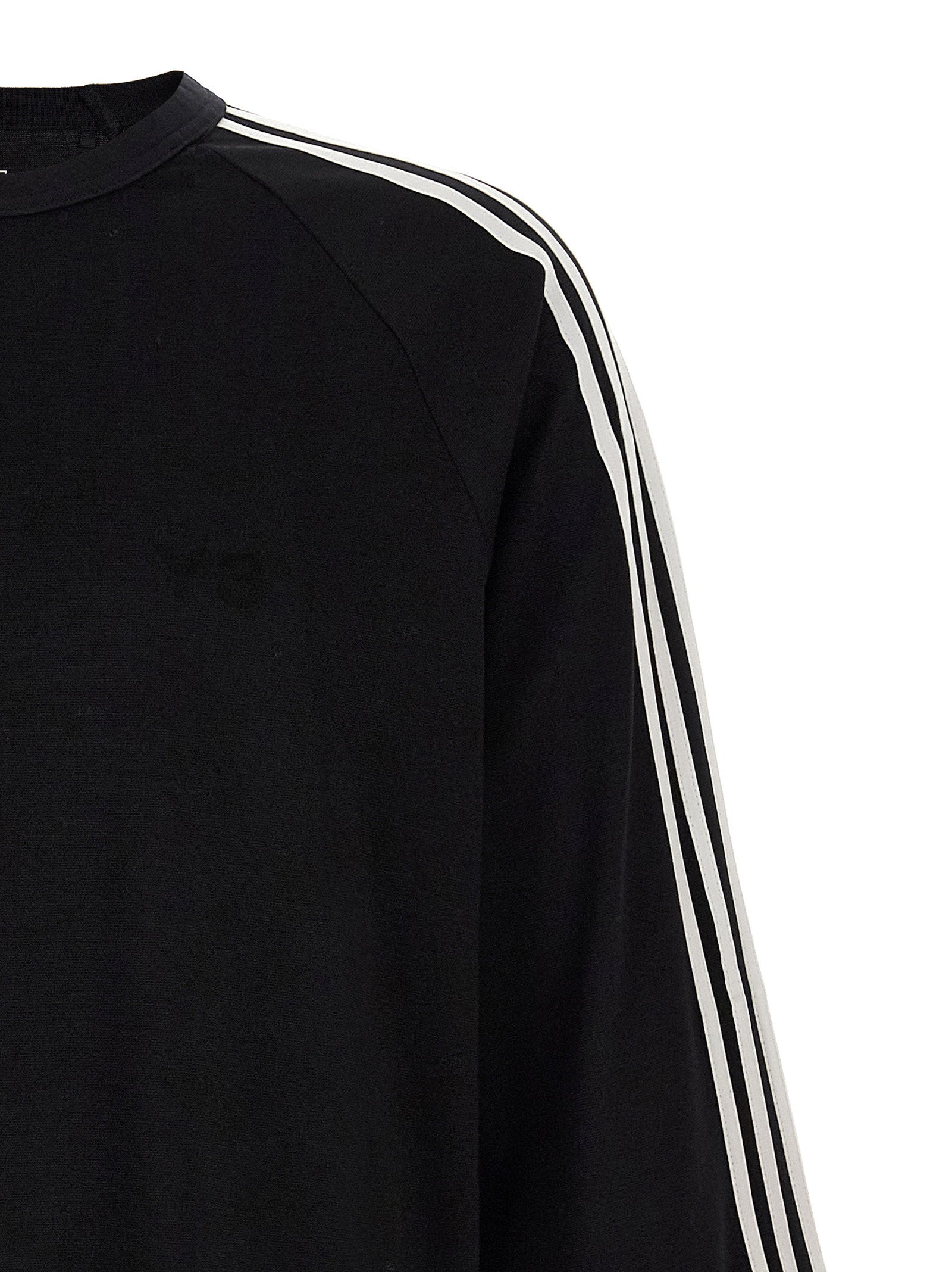 Y-3 3-Stripe Contrast Long Sleeve T-shirt — Black, view 4
