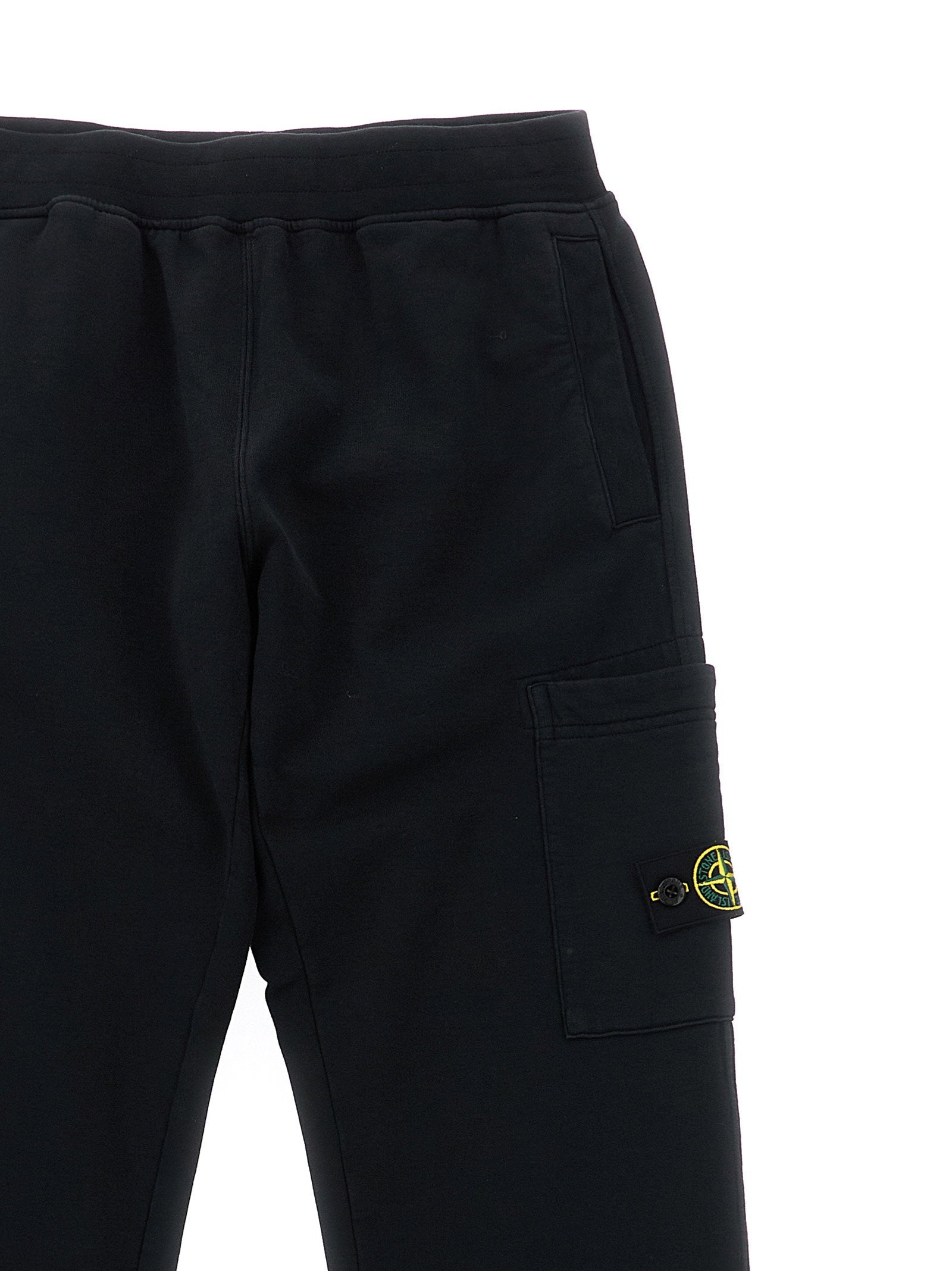 Stone Island Junior Logo-Badge Cargo Joggers — Black, view 3