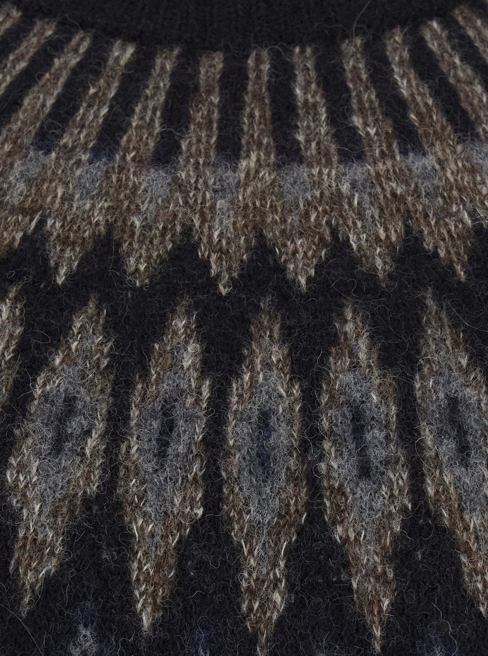 Roberto Collina Norwegian Jacquard Sweater — Brown, view 3