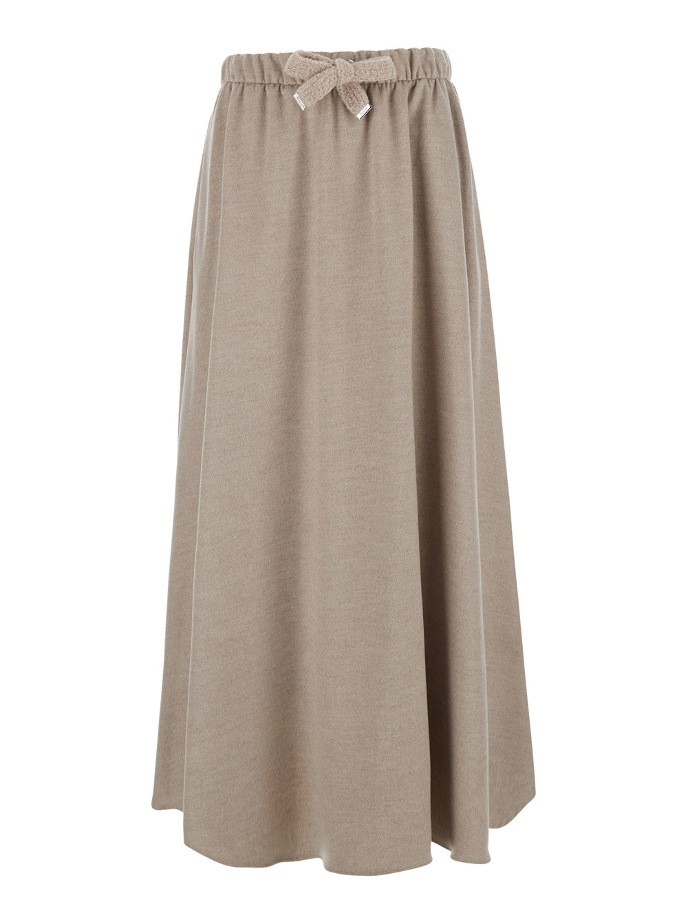 Herno Melange Tech Fabric Skirt — Beige by Herno