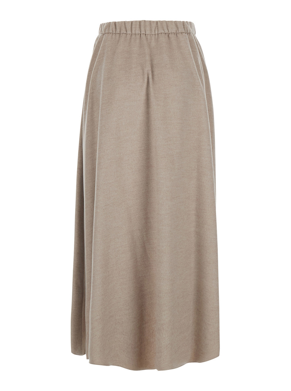 Herno Melange Tech Fabric Skirt — Beige, view 2