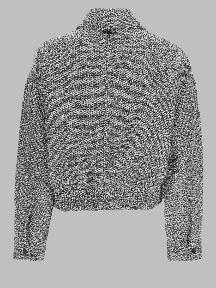 Michael Michael Kors Cotton-Nylon Blend Bomber Jacket — Gray, view 2