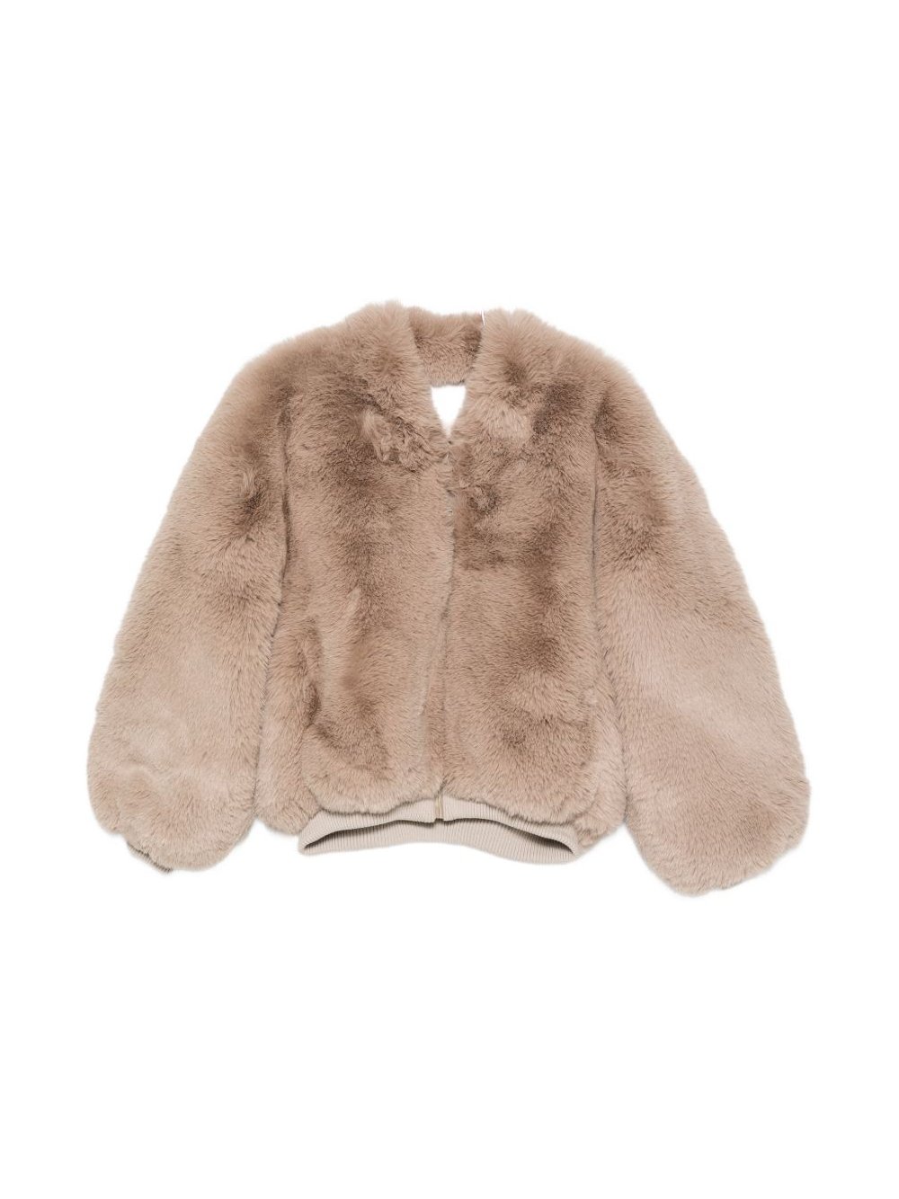 032C Faux-Fur Coat — Taupe by 032C