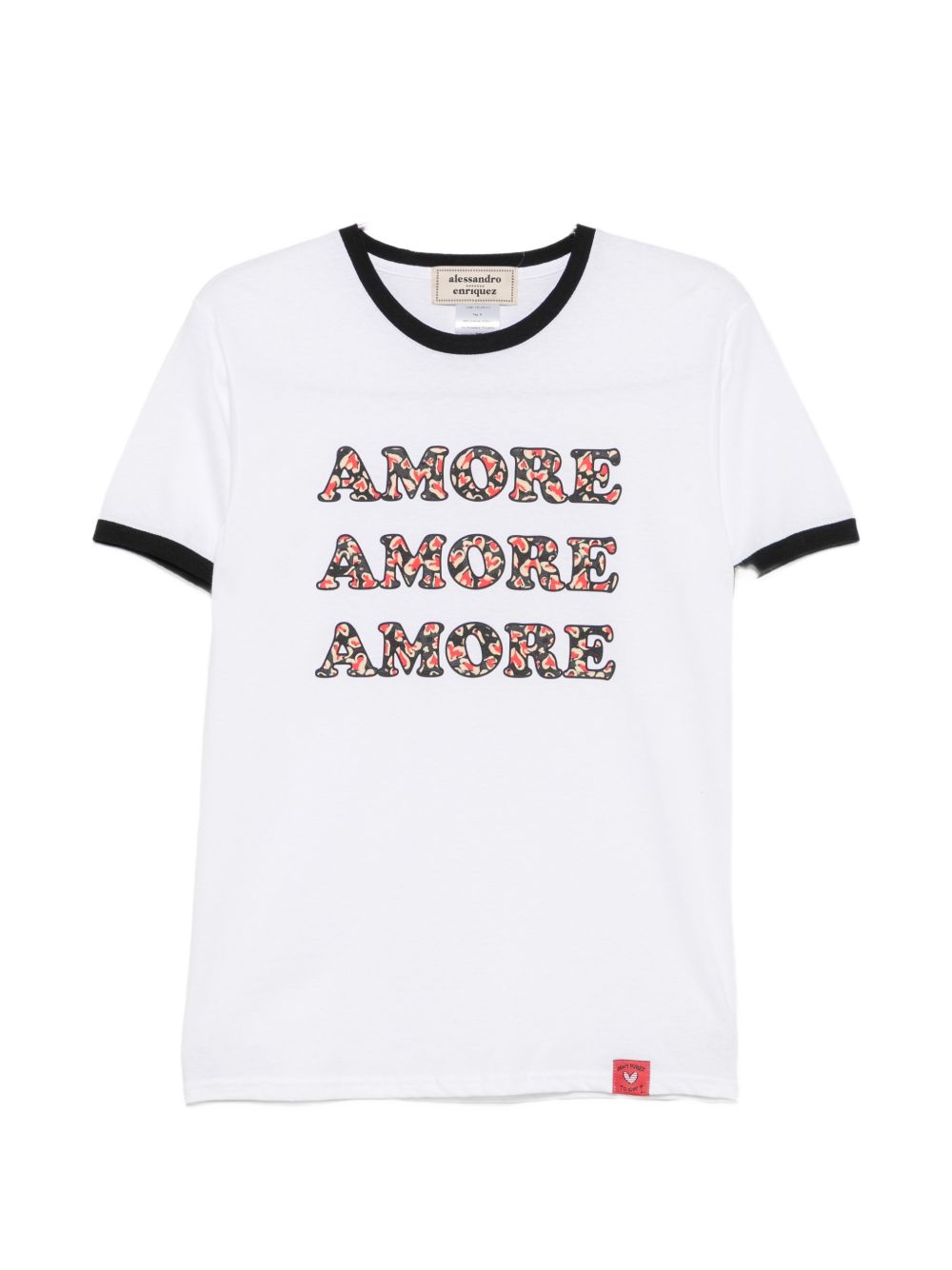 Alessandro Enriquez Amore Slogan Print T-Shirt — White by Alessandro Enriquez