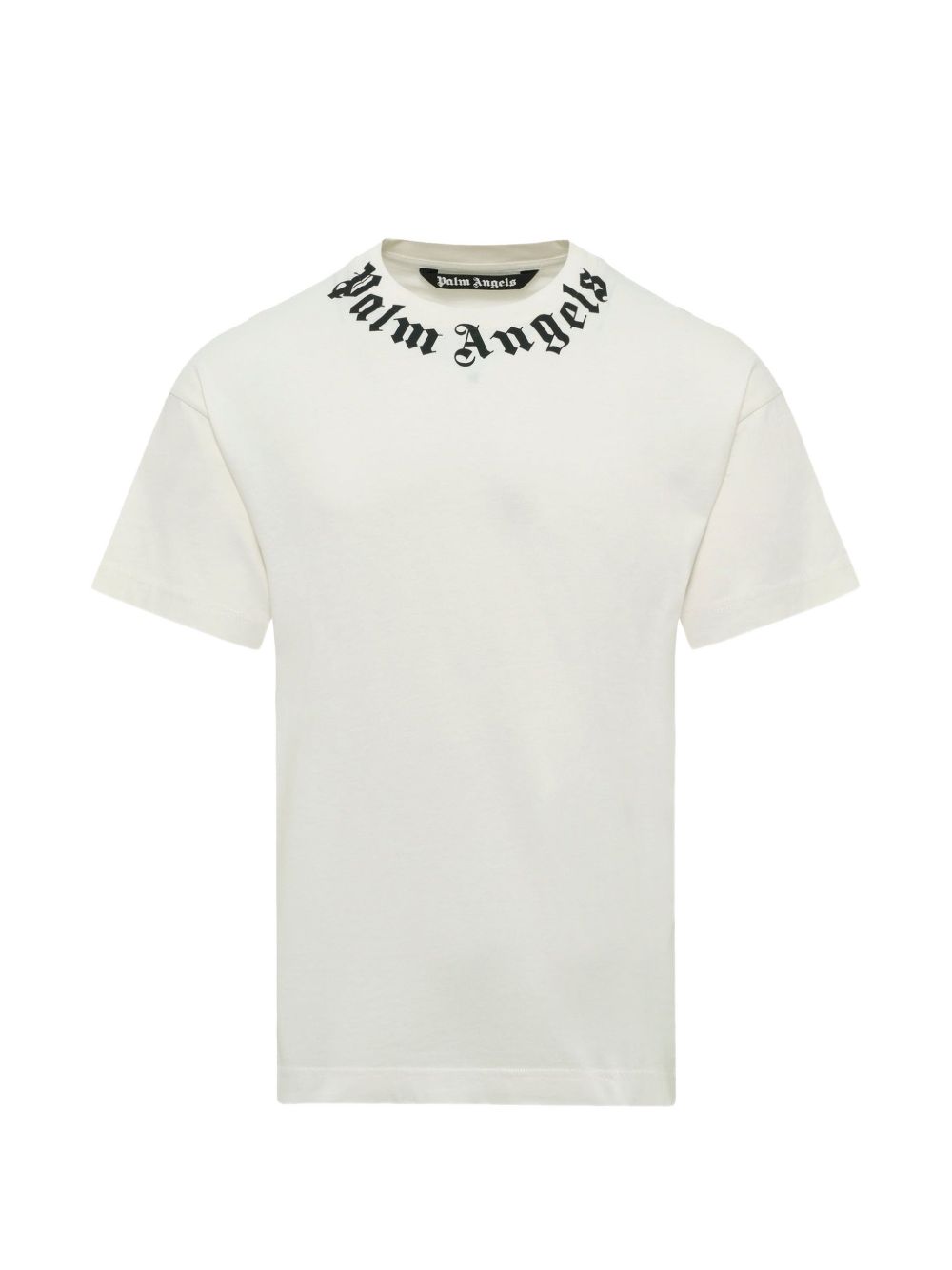 Palm Angels Logo-Print Cotton T-Shirt — Off-white by Palm Angels