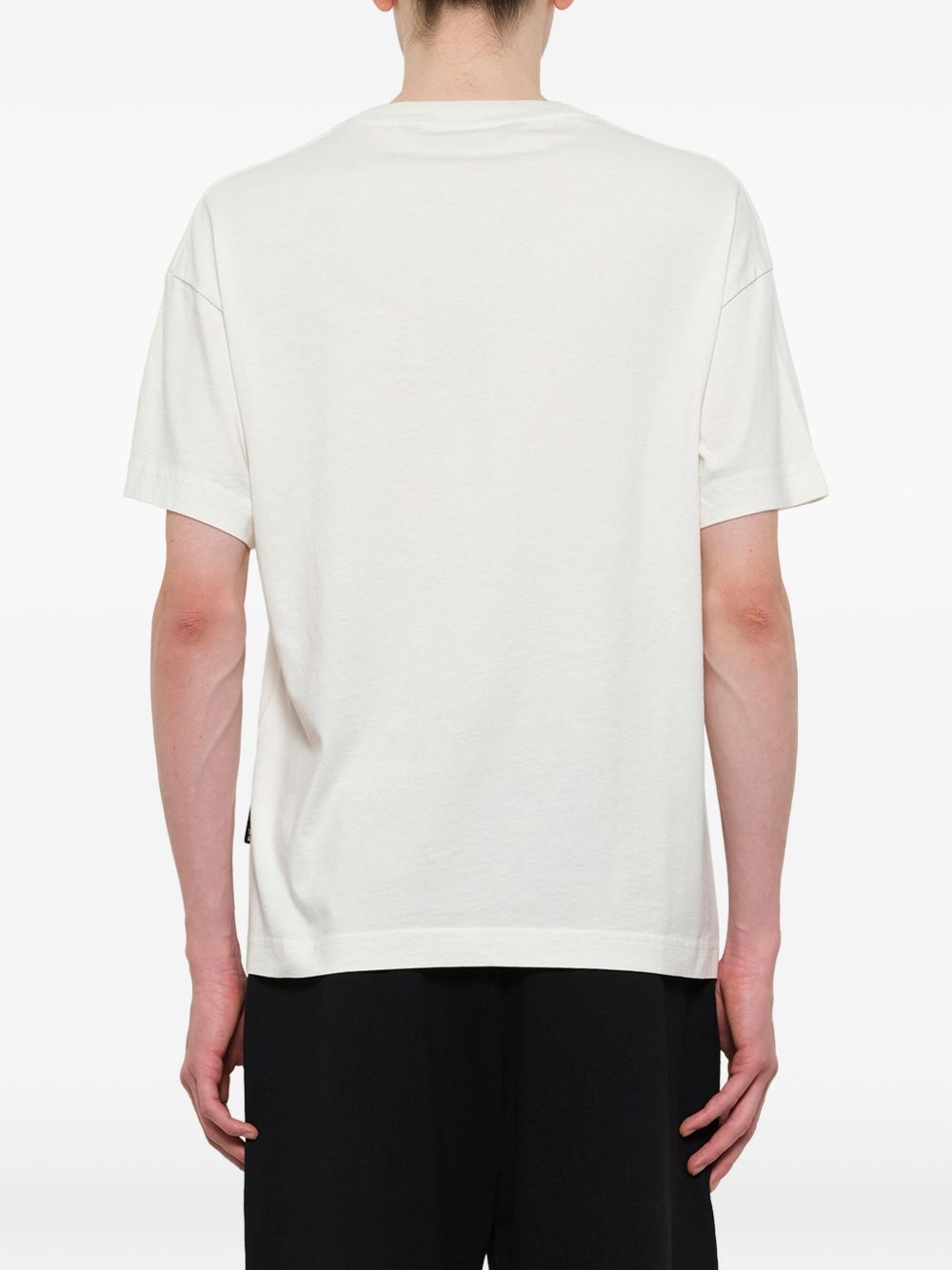 Palm Angels Logo-Print Cotton T-Shirt — Off-white, view 6