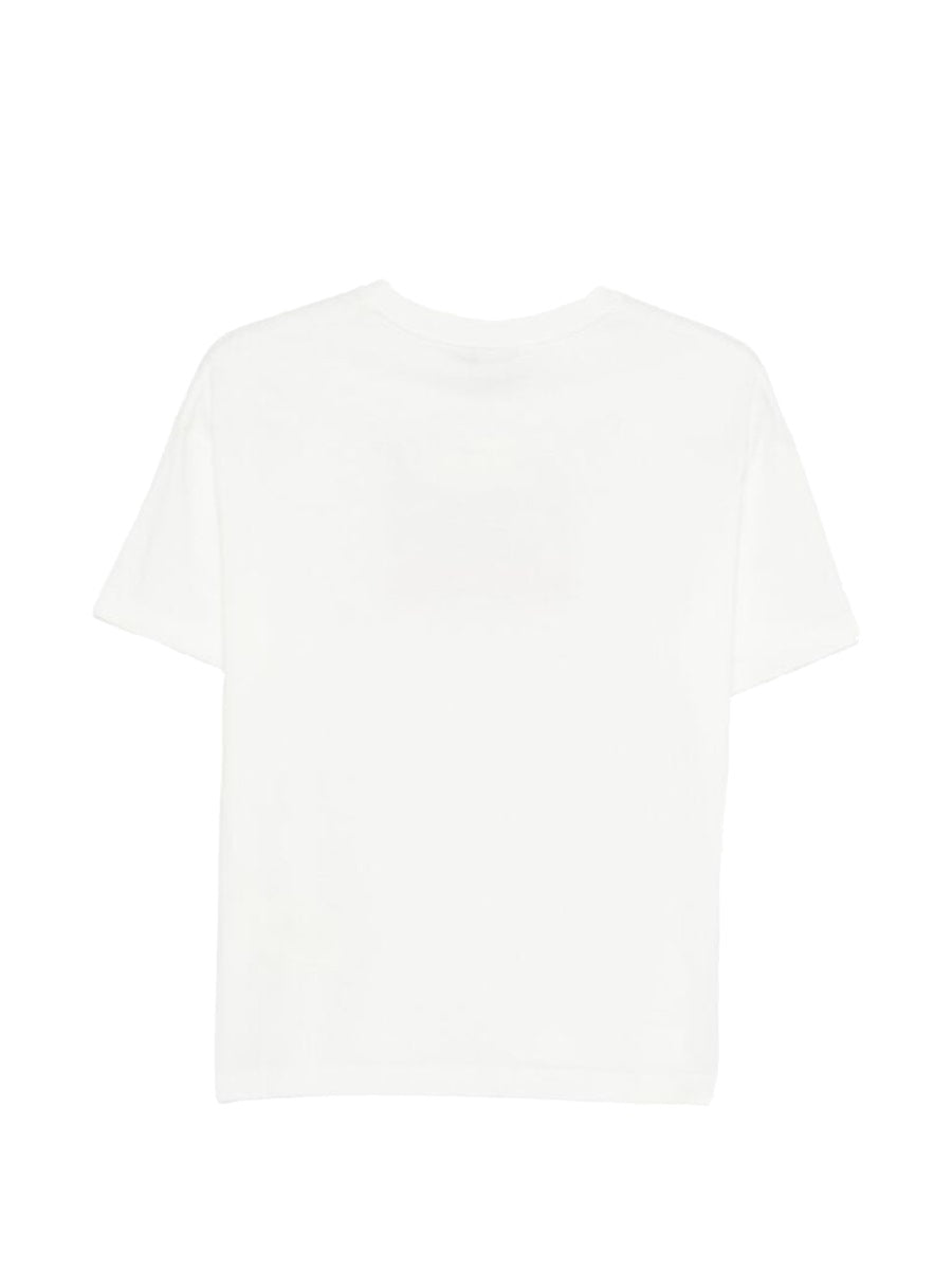 Fendi Logo-Print Cotton T-Shirt — White, view 3