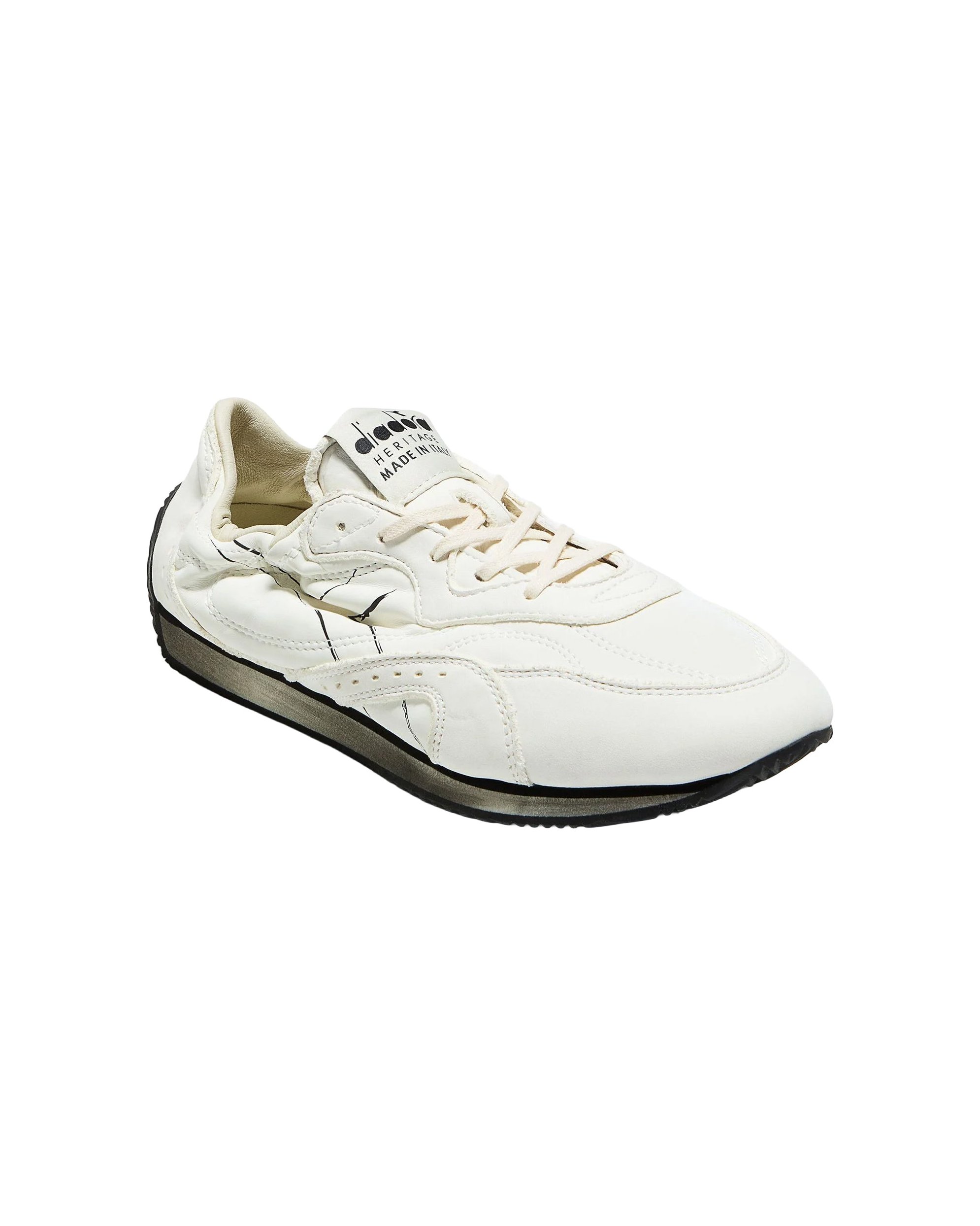 Diadora Colorblock Leather Sneaker — White, view 2