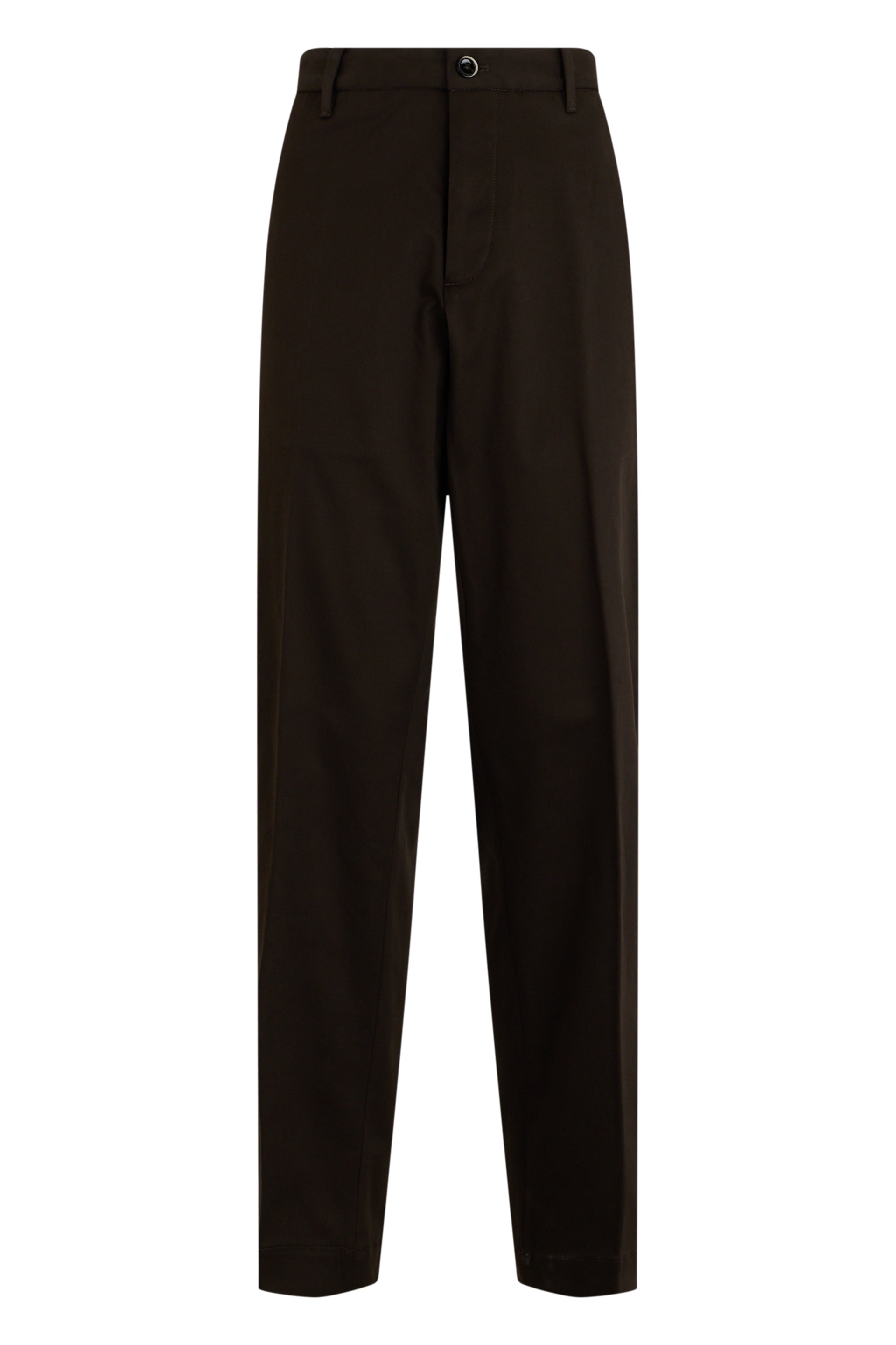 Nine In The Morning High-Waist Virgin Wool Trousers — Brown by Nine In The Morning