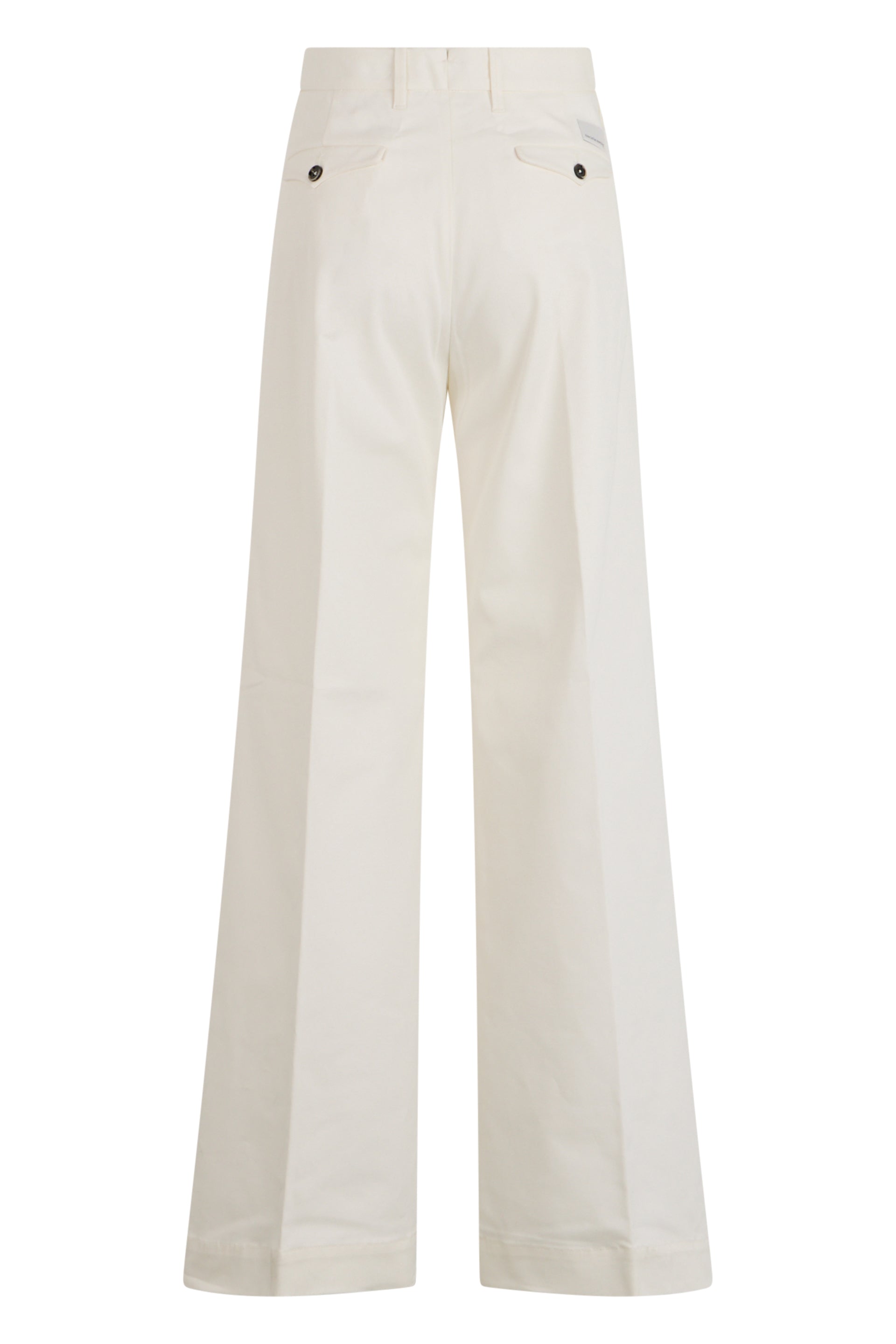Nine In The Morning Wide-Leg Cotton Trousers — Beige, view 2