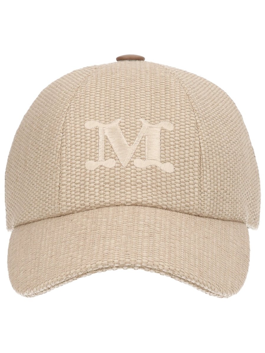 Max Mara 2614571012600_268006 Cotton-Linen Baseball Cap — Beige, view 2