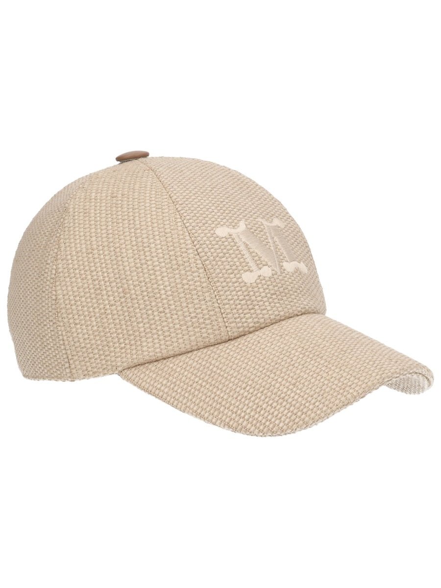 Max Mara 2614571012600_268006 Cotton-Linen Baseball Cap — Beige, view 3