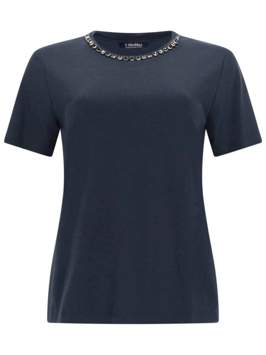 'S Max Mara Cotton-Modal Blend T-Shirt — Blue by 'S Max Mara