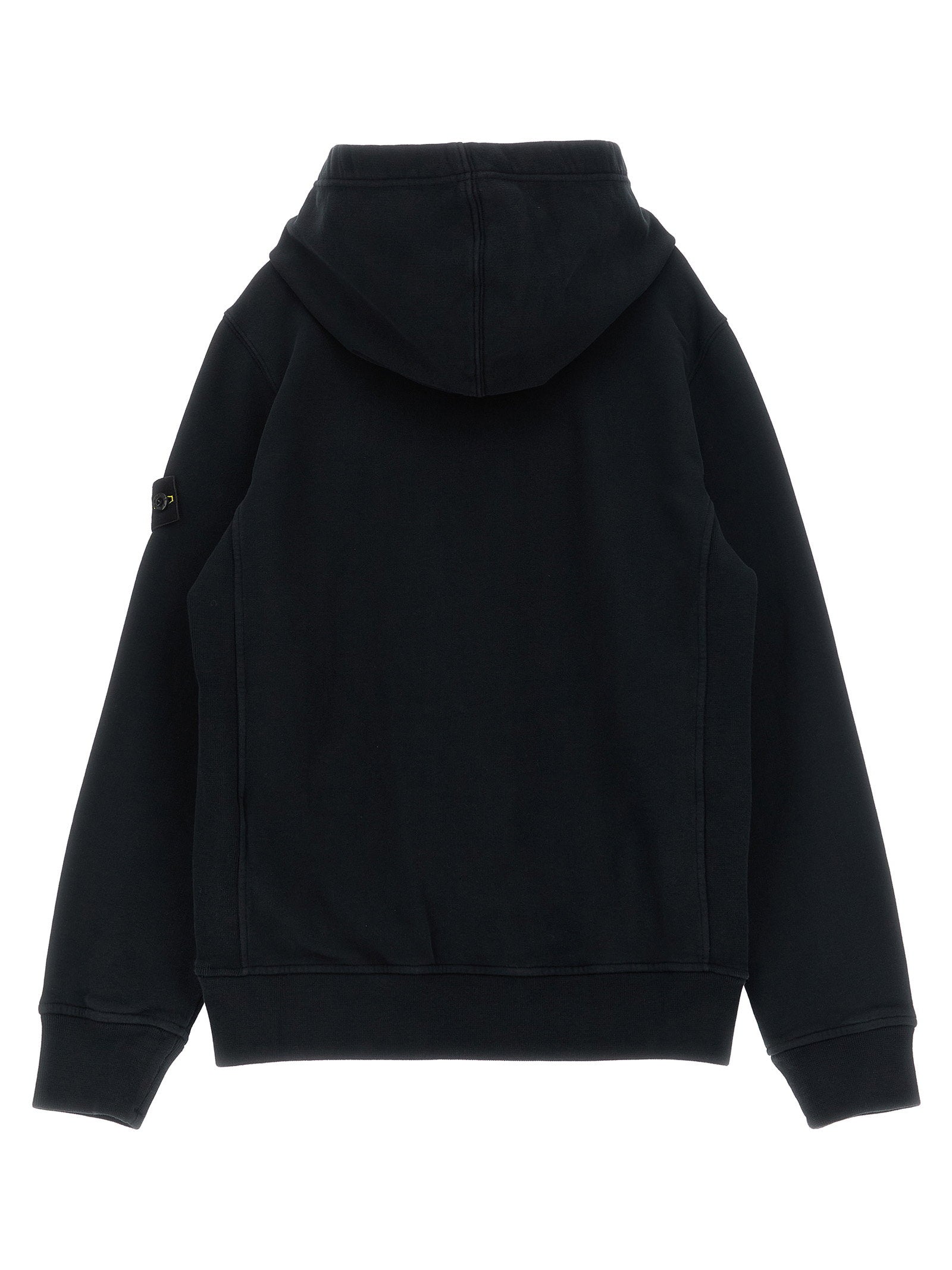 Stone Island Junior Badge Logo Hoodie — Black - 12, view 2