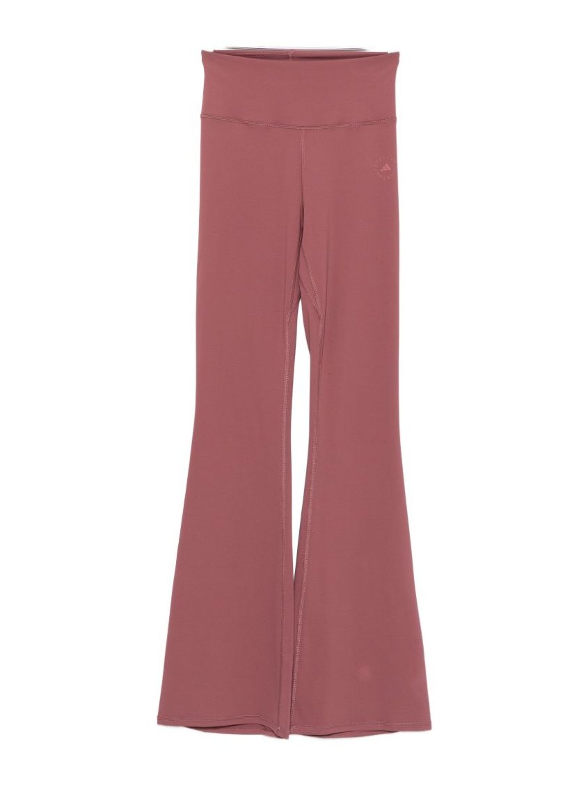 Adidas By Stella McCartney Flared Technical Leggings — Burgundy by Adidas By Stella Mccartney