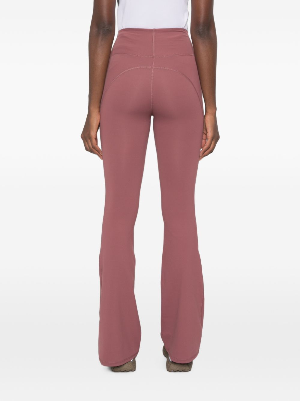 Adidas By Stella McCartney Flared Technical Leggings — Burgundy, view 2