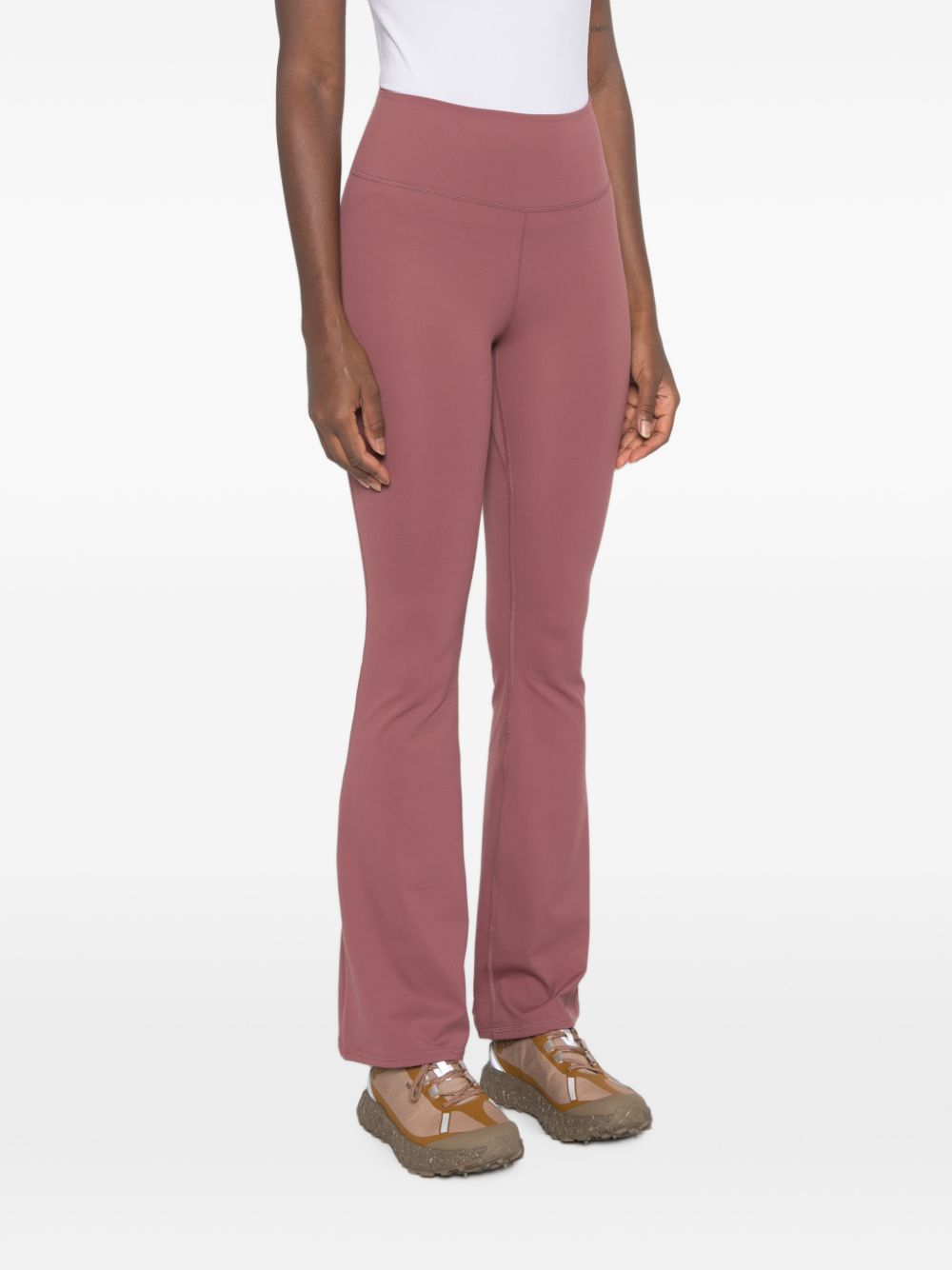 Adidas By Stella McCartney Flared Technical Leggings — Burgundy, view 3