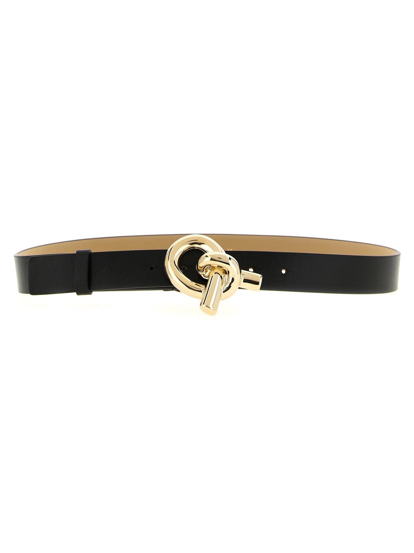 Fabiana Filippi Sculptural Knot Buckle Belt — Black by Fabiana Filippi