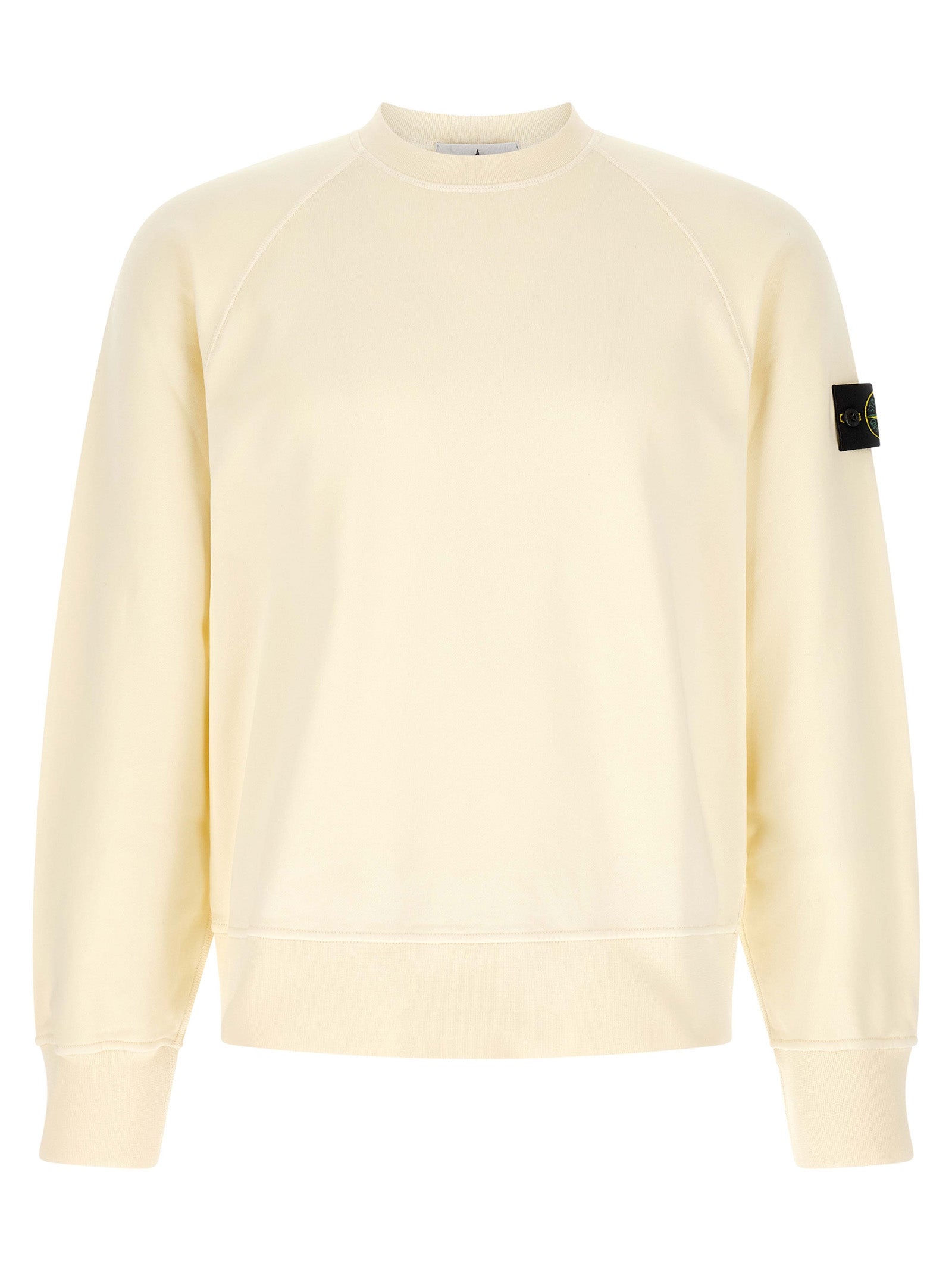 Stone Island Organic Cotton Sweatshirt — White by Stone Island