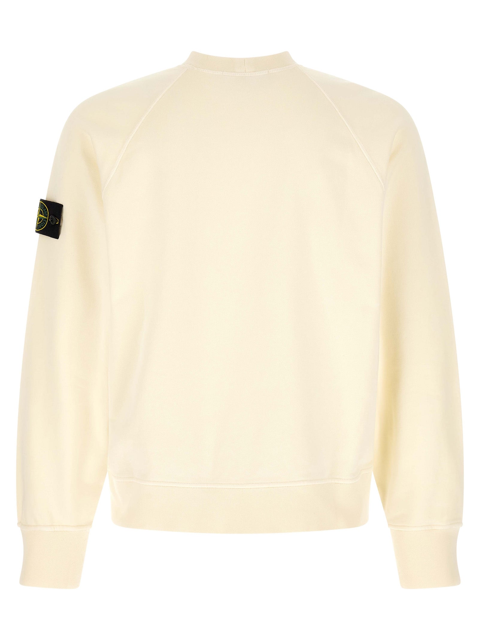 Stone Island Organic Cotton Sweatshirt — White, view 2