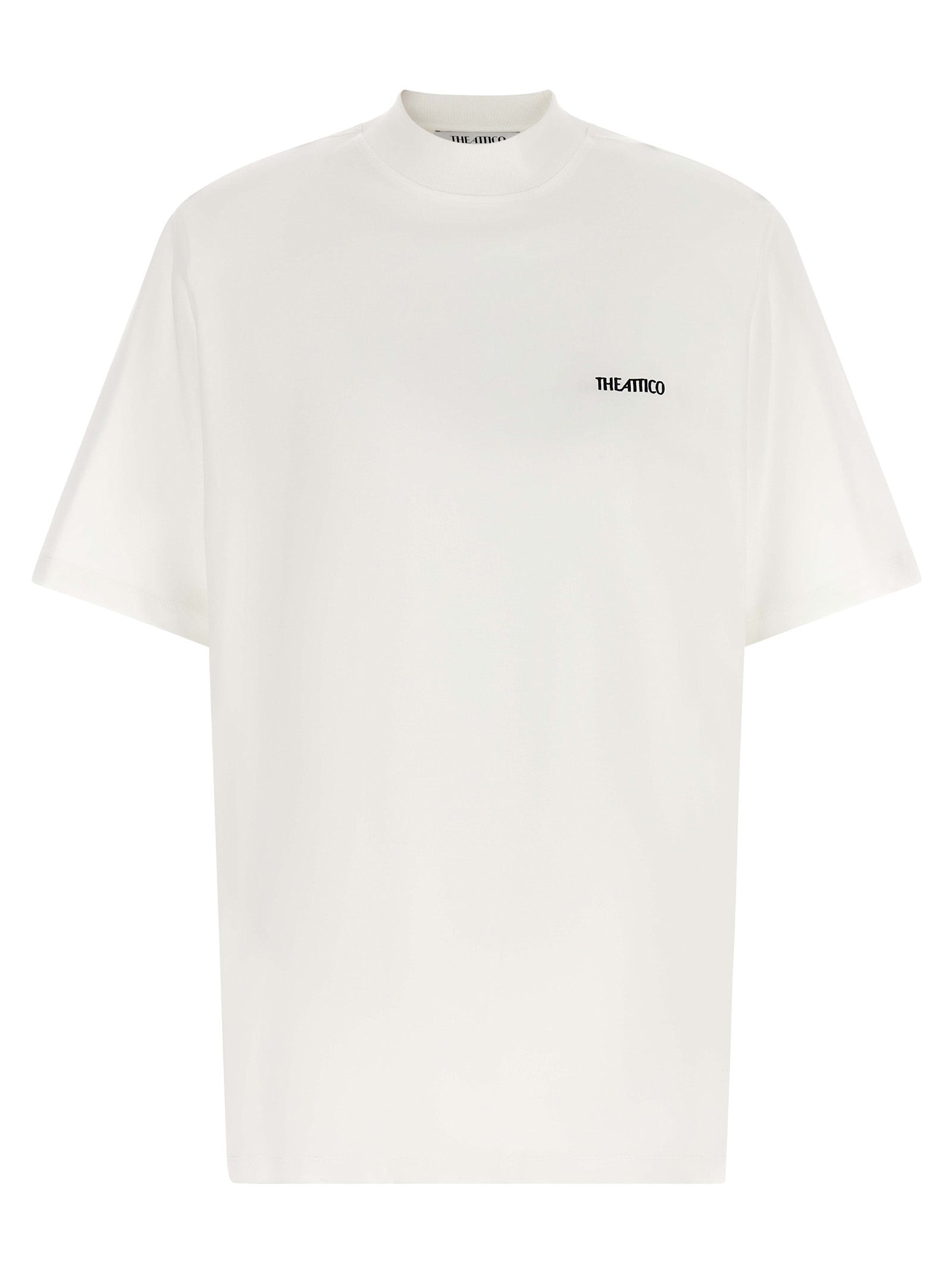 The Attico Logo-Embroidered Cotton T-Shirt — White by The Attico