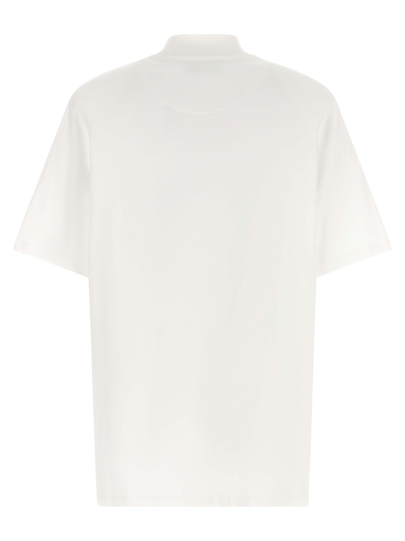 The Attico Logo-Embroidered Cotton T-Shirt — White, view 2