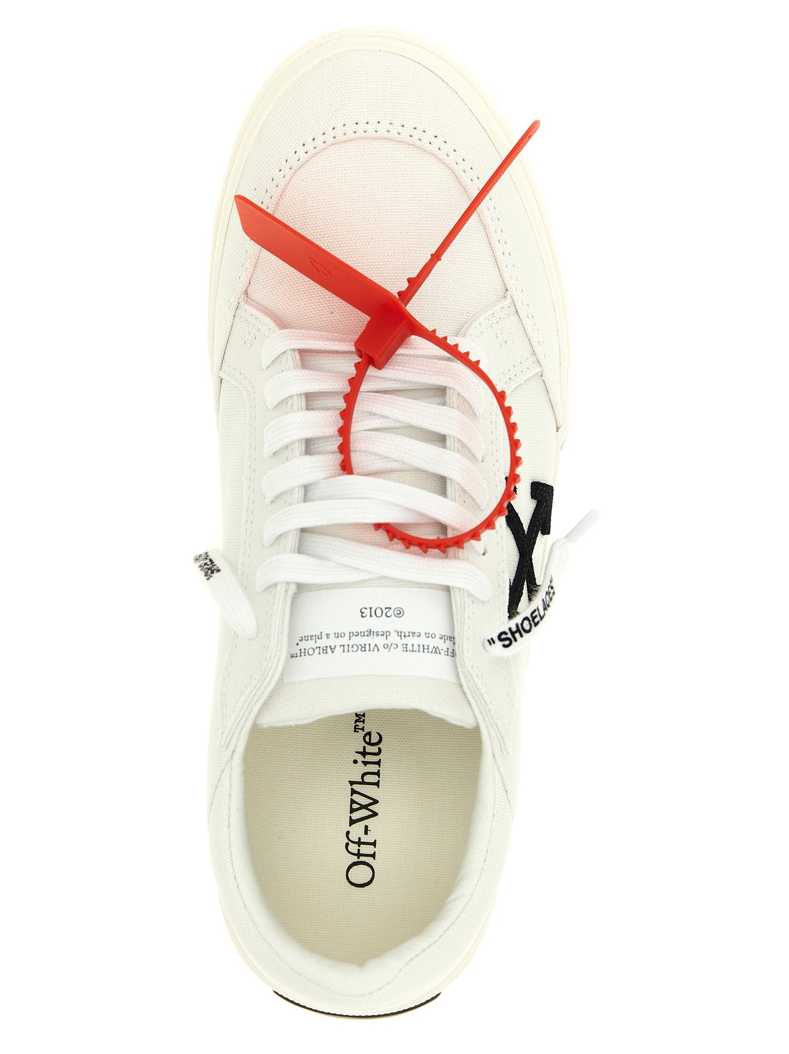 Off-White Vulcanized Sneaker — White, view 5