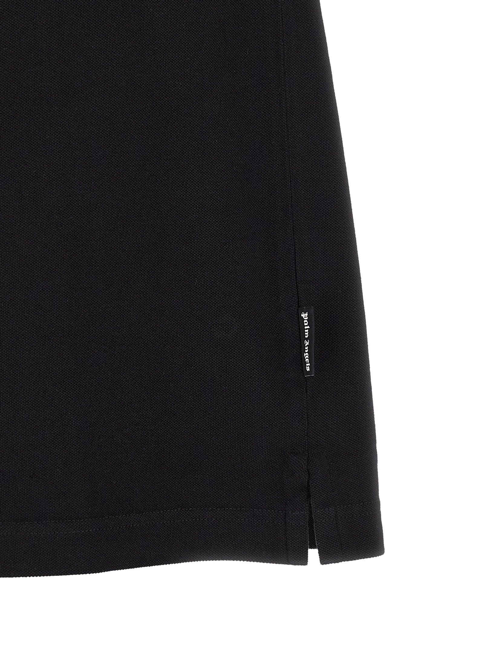 Palm Angels Logo-Embroidered Cotton Piquet Polo Shirt — Black, view 4
