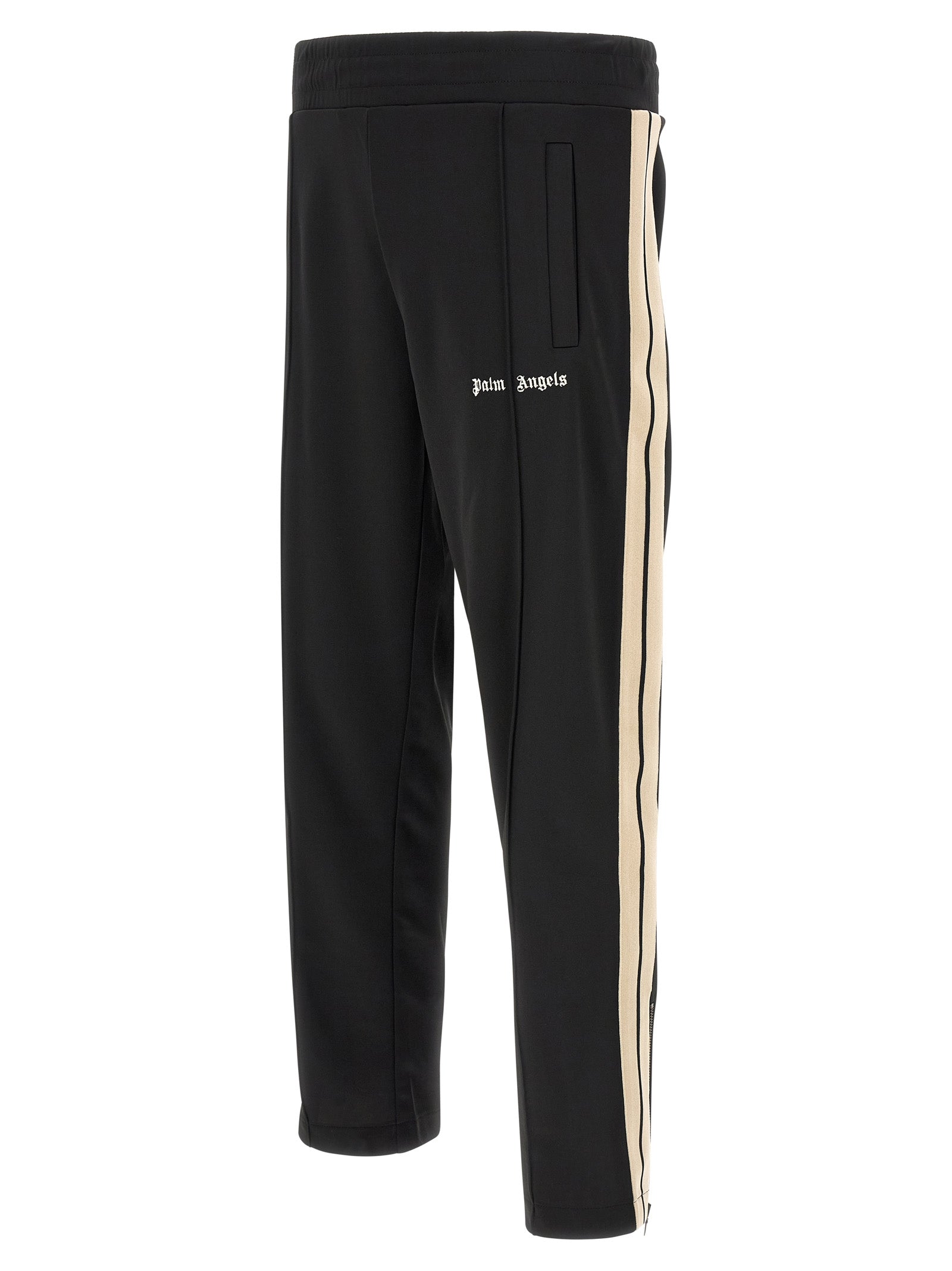 Palm Angels Logo-Embroidered Polyester Joggers — Black, view 3