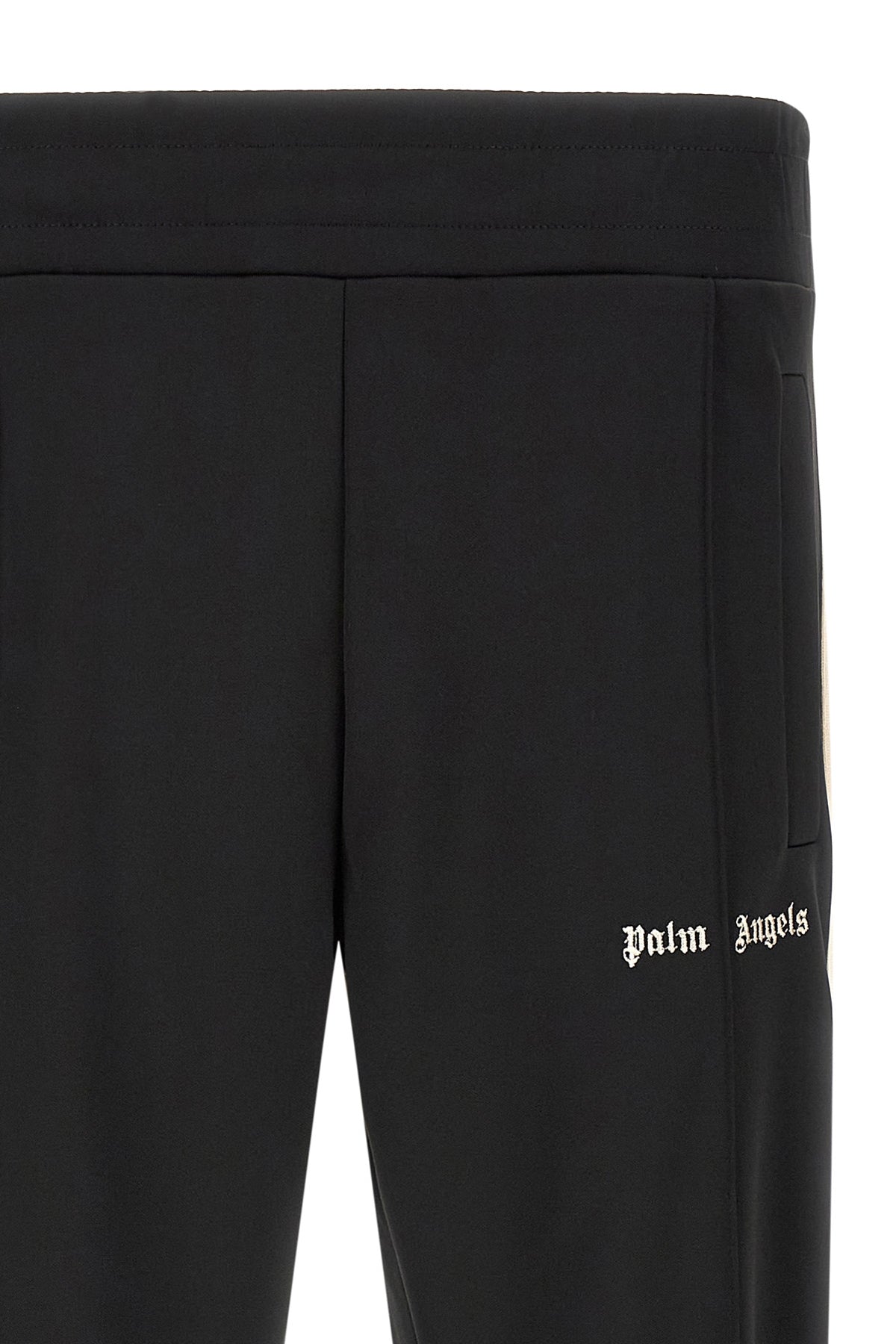 Palm Angels Logo-Embroidered Polyester Joggers — Black, view 4