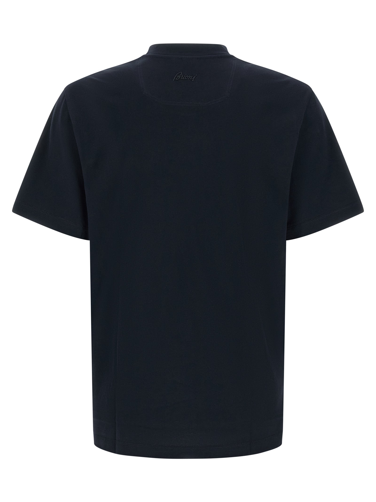 Brioni Pure Cotton T-Shirt — Navy, view 2