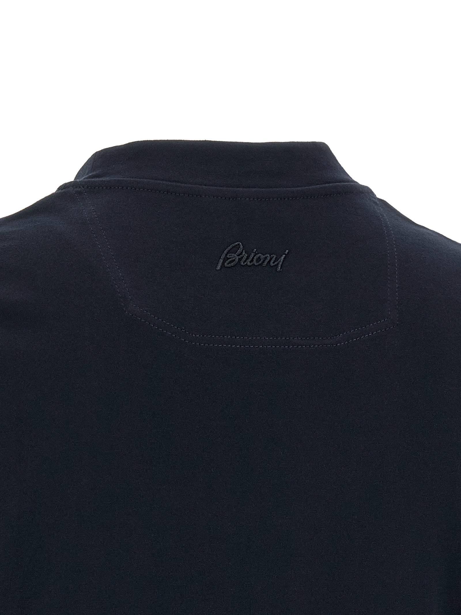 Brioni Pure Cotton T-Shirt — Navy, view 4