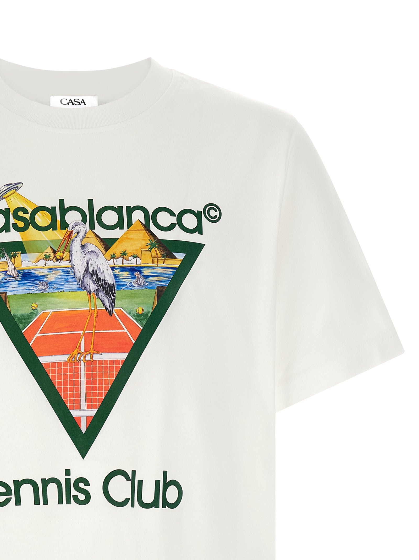 Casablanca Tennis Club T-Shirt — White, view 3