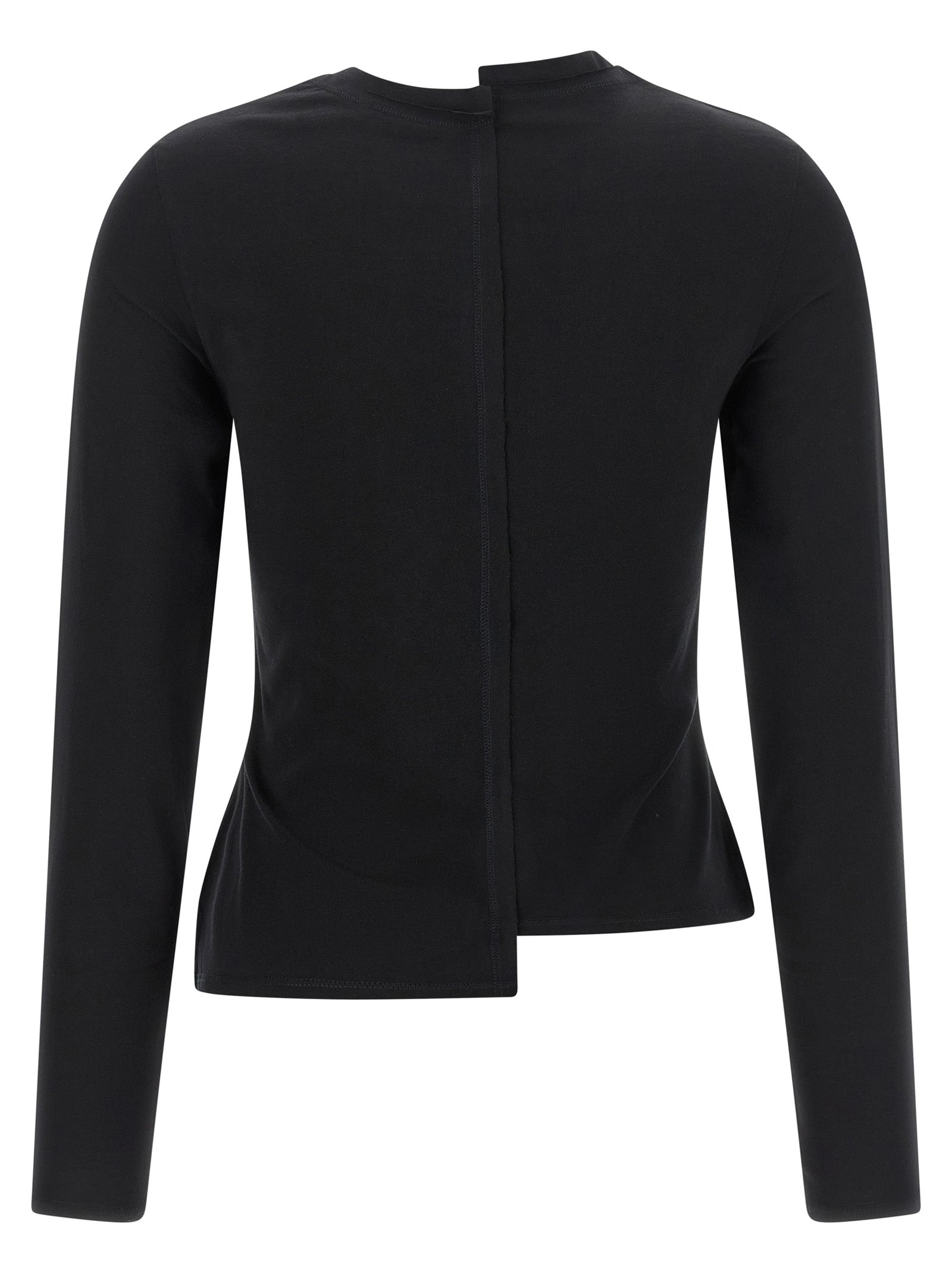 Y-3 Deconstructed Cotton T-Shirt — Black, view 2