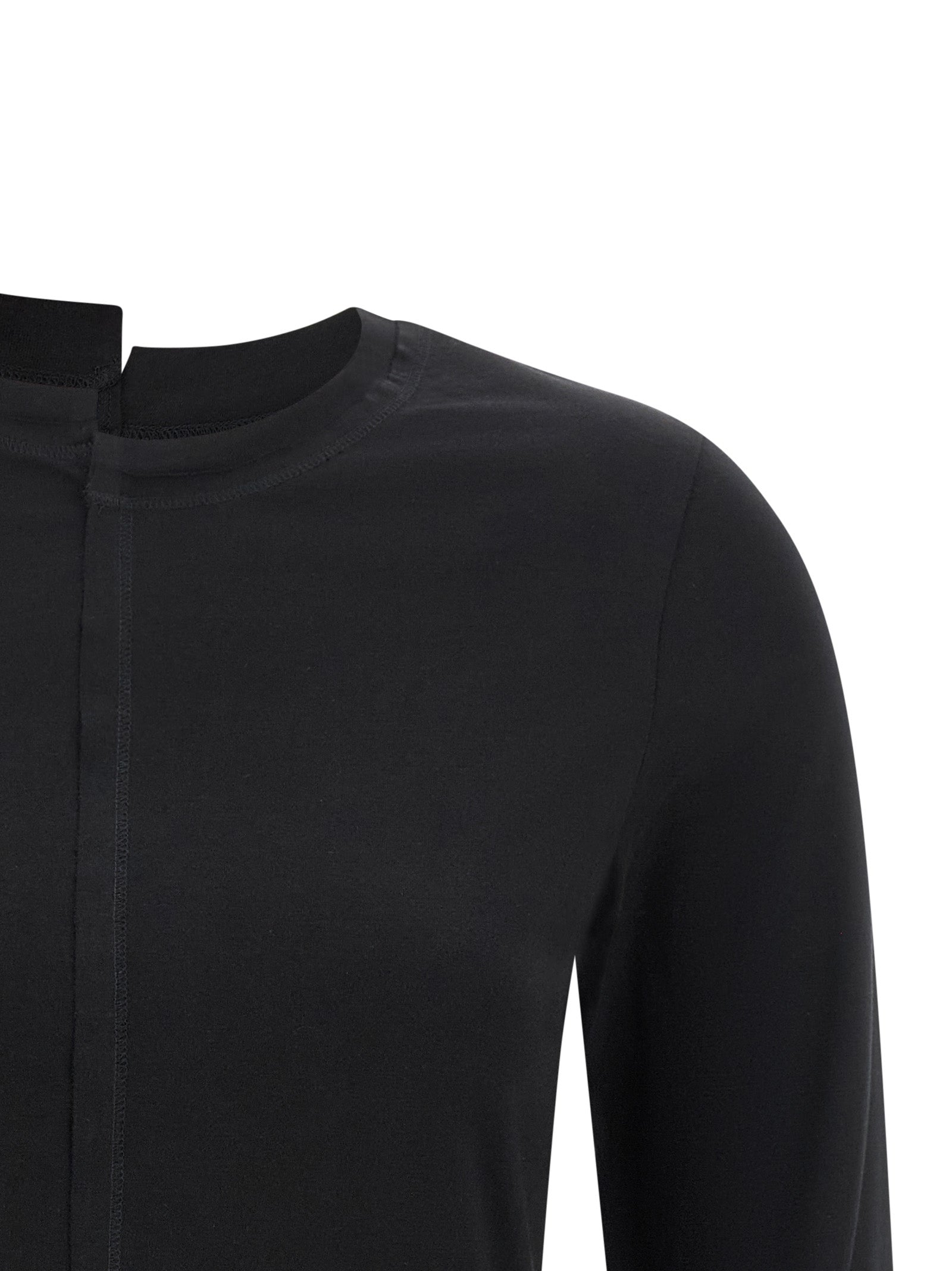 Y-3 Deconstructed Cotton T-Shirt — Black, view 3