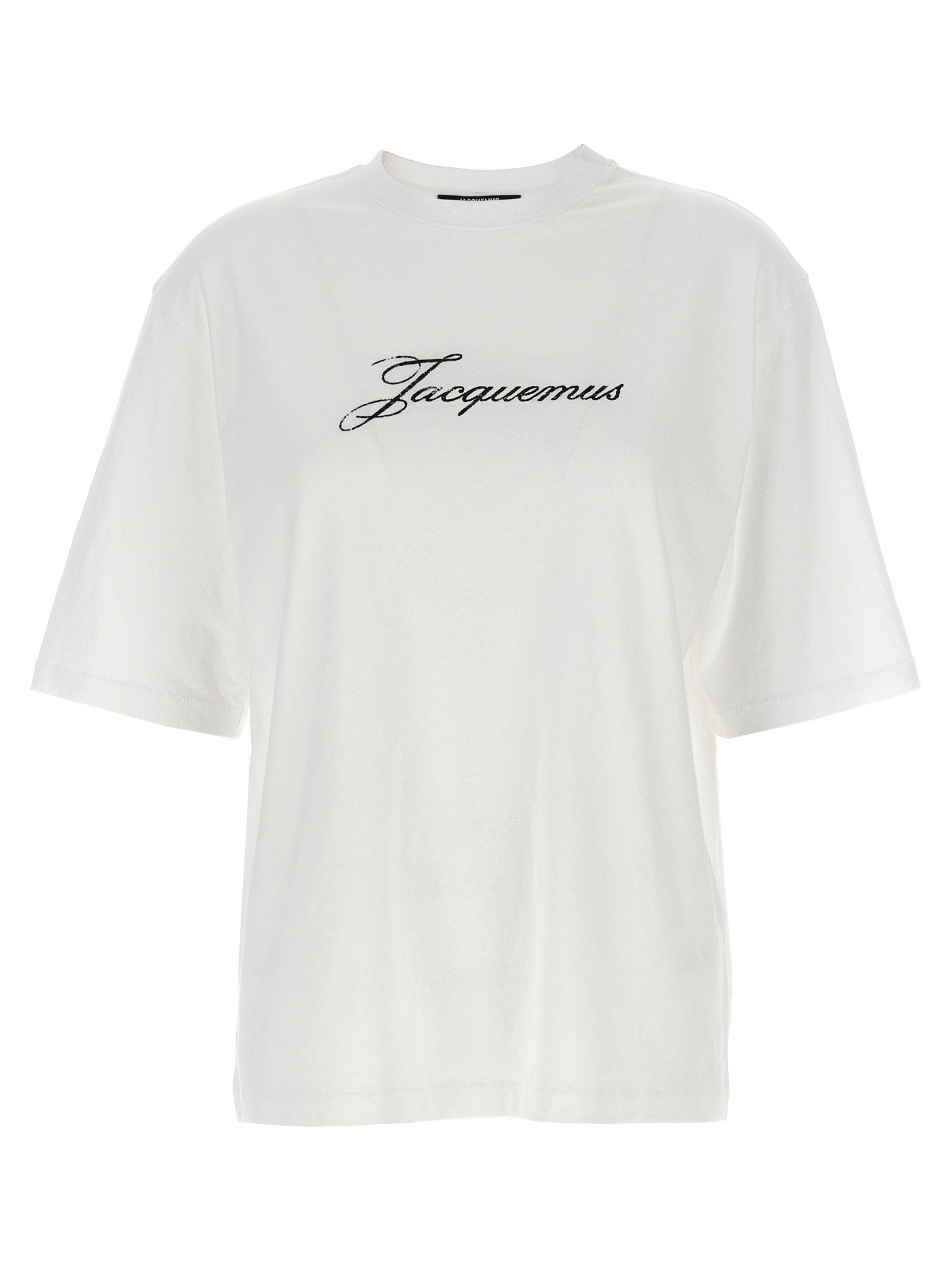 Jacquemus Logo-Print Cotton T-Shirt — White by Jacquemus