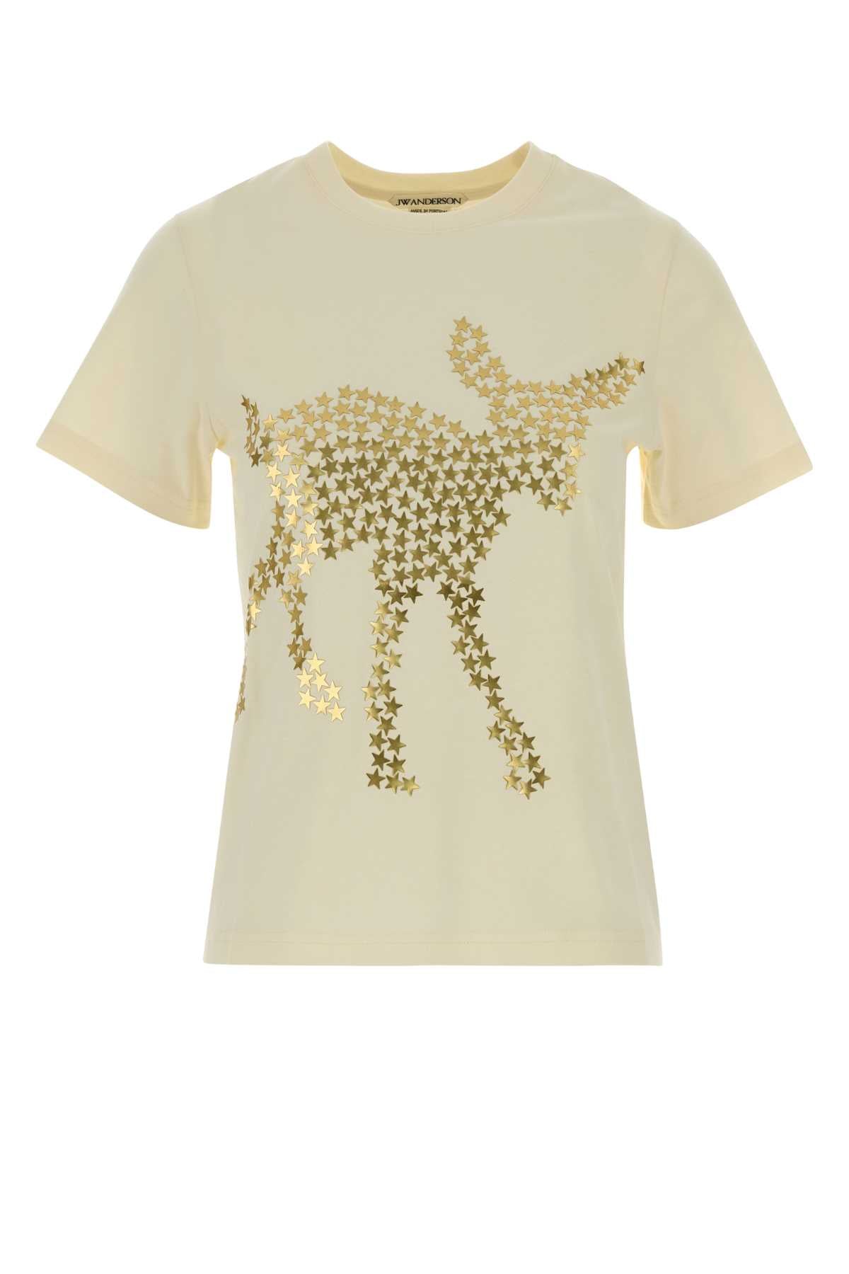JW Anderson Stars T-Shirt — Beige by JW Anderson
