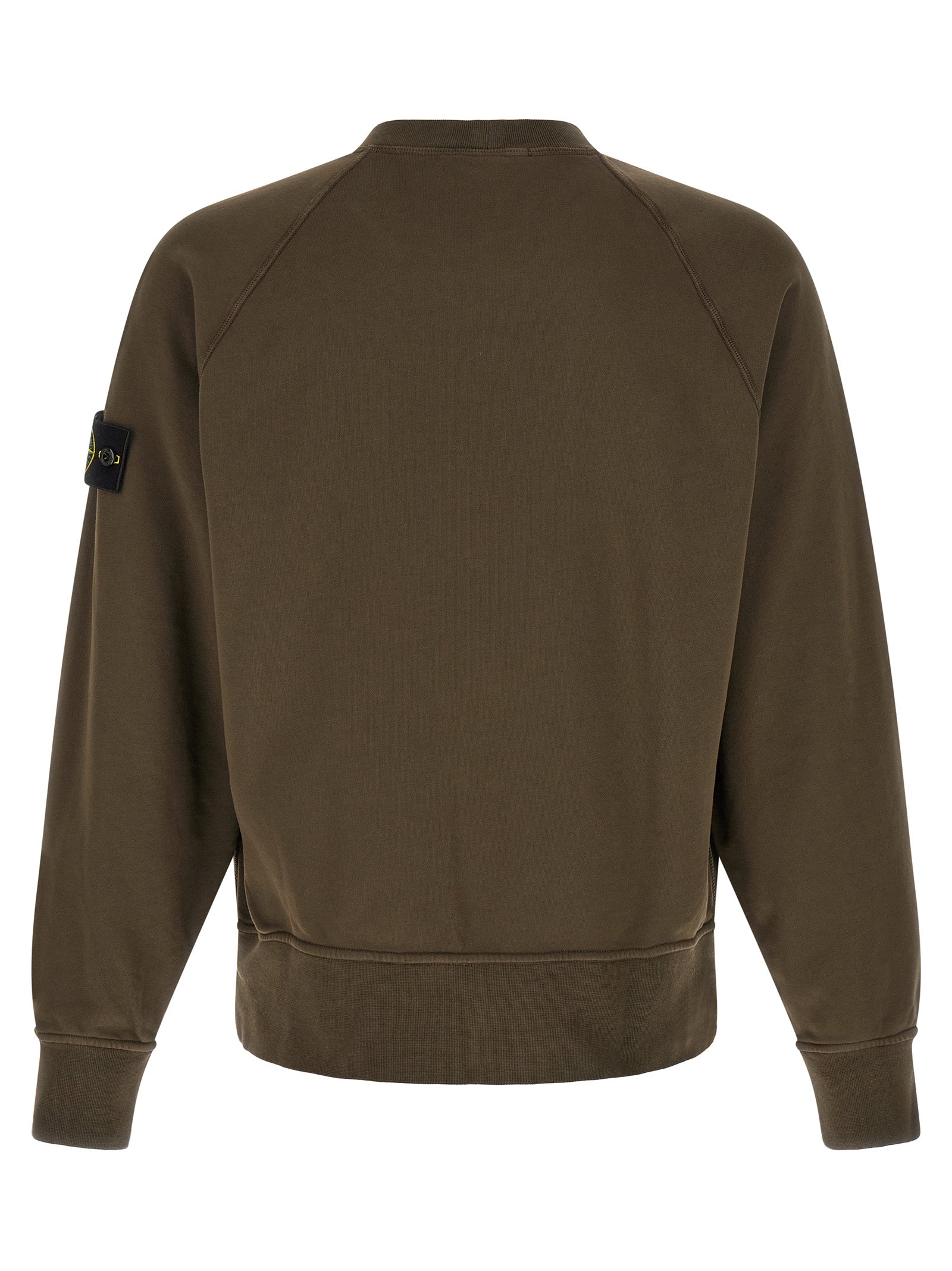 Stone Island Garment-Dyed Cotton Sweatshirt — Gray, view 2